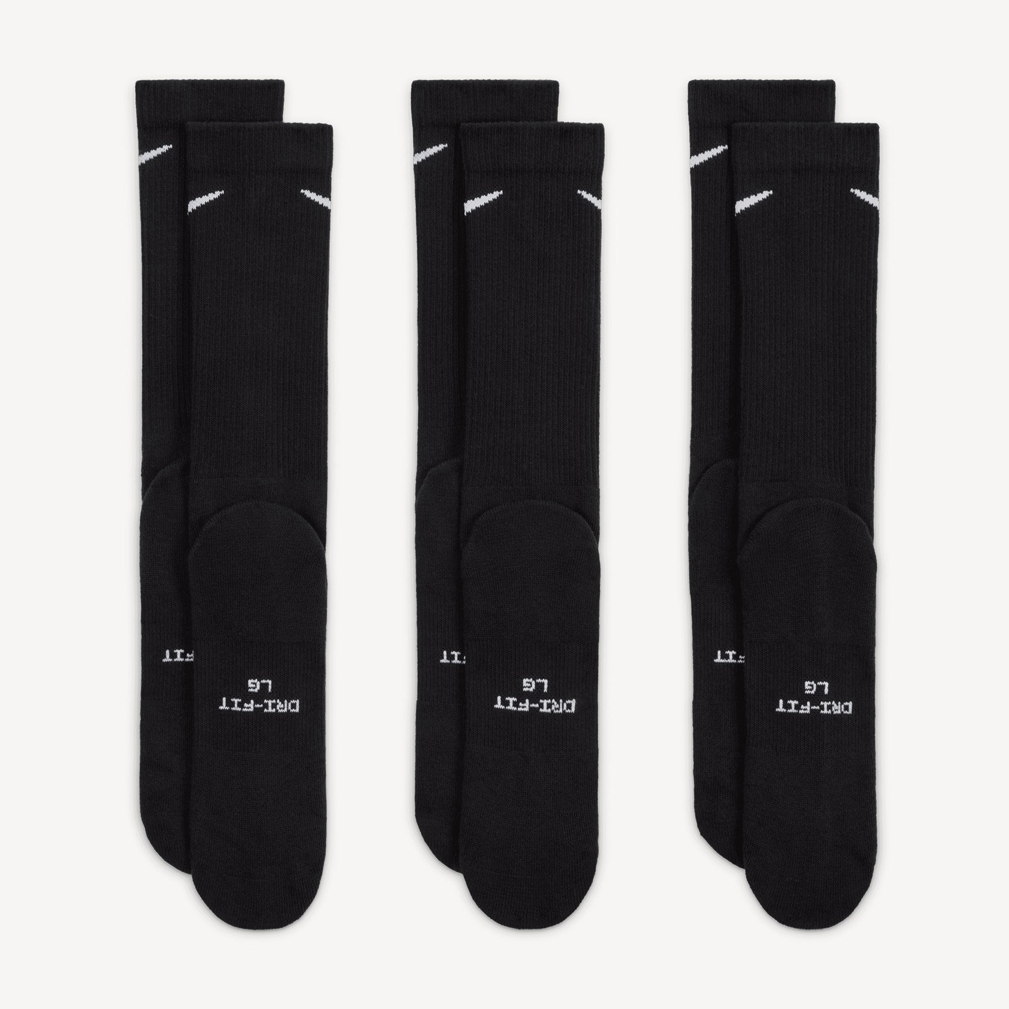 Nike Everyday Elevated Crew Socks - Black (3)