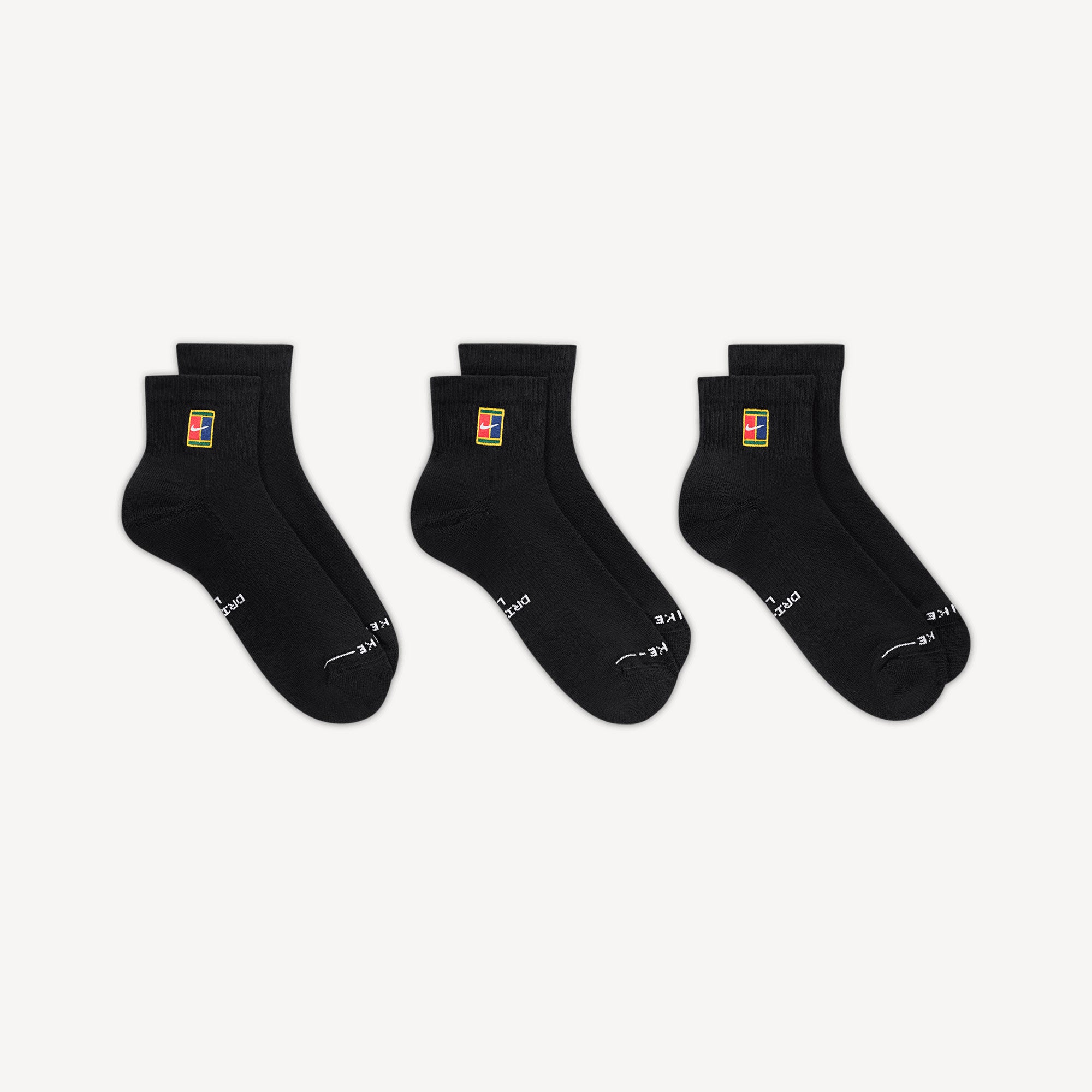 NikeCourt Everyday Elevated Tennis Ankle Socks - Black (3)