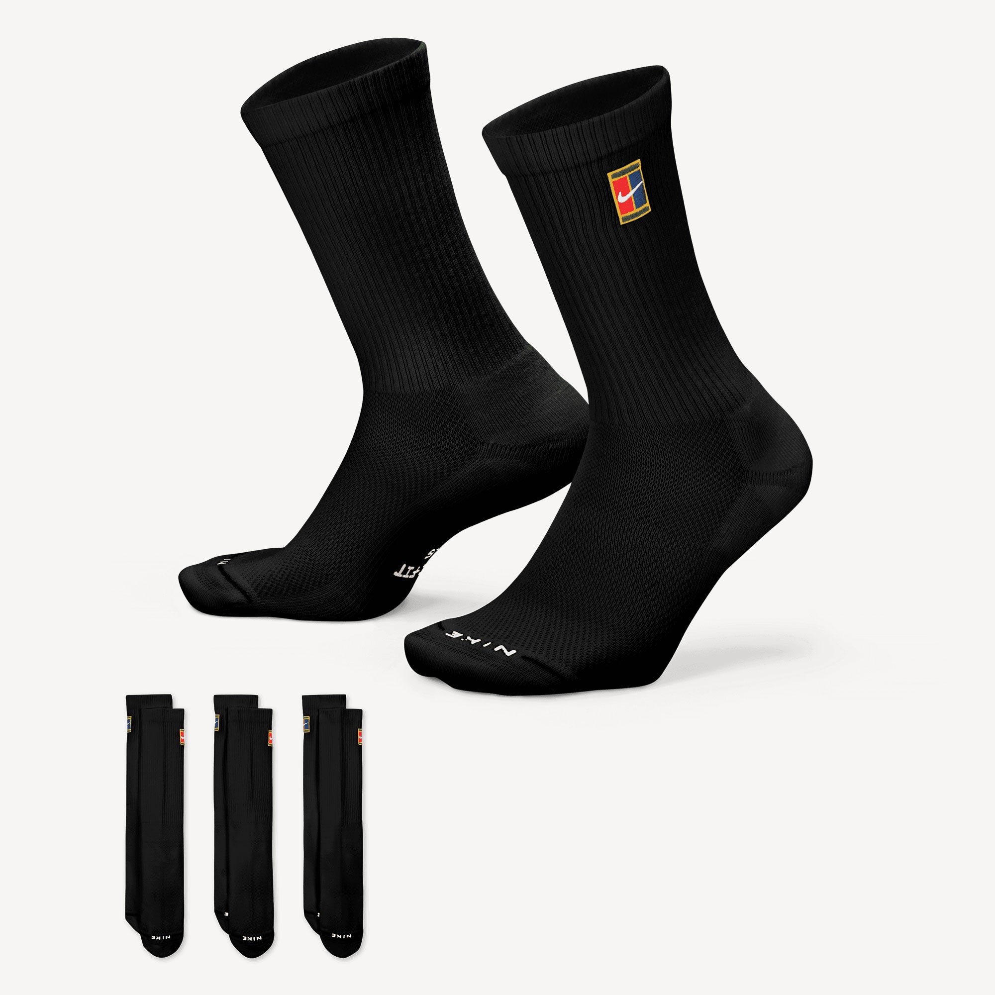 Nike Everyday Elevated Tennis Crew Socks - Black (1)