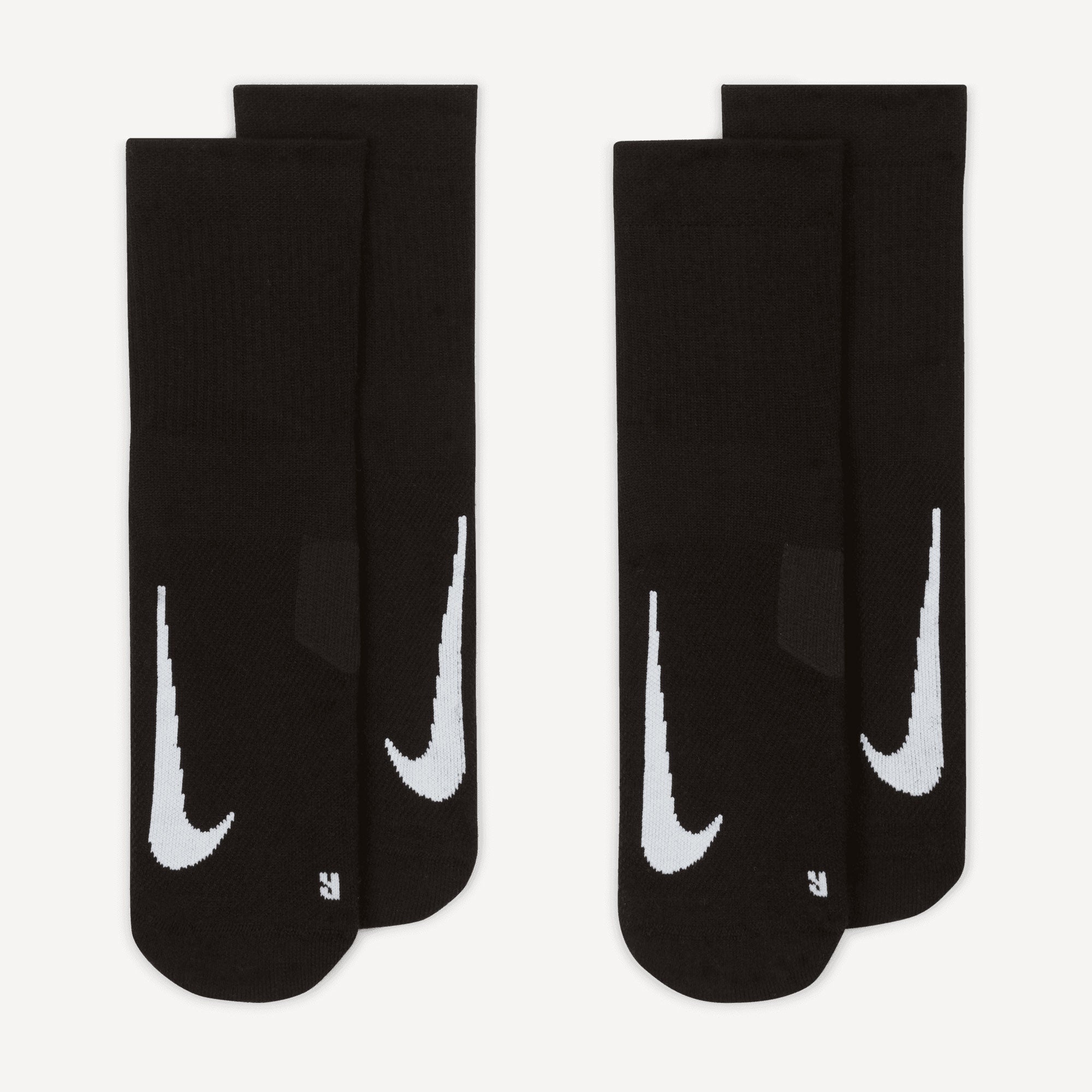 Nike Multiplier Ankle Socks (2 Pair) - Black (3)