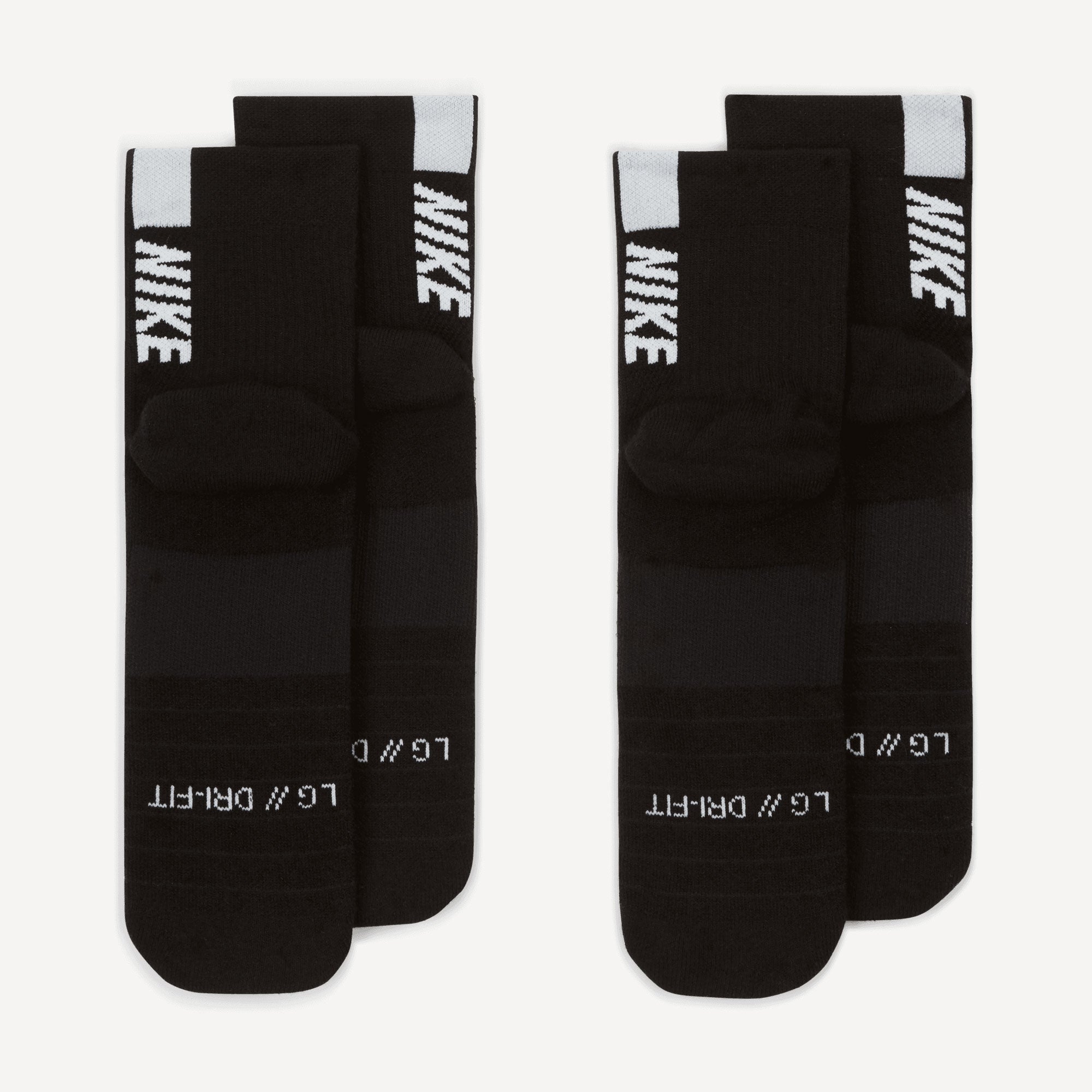 Nike Multiplier Ankle Socks (2 Pair) - Black (4)