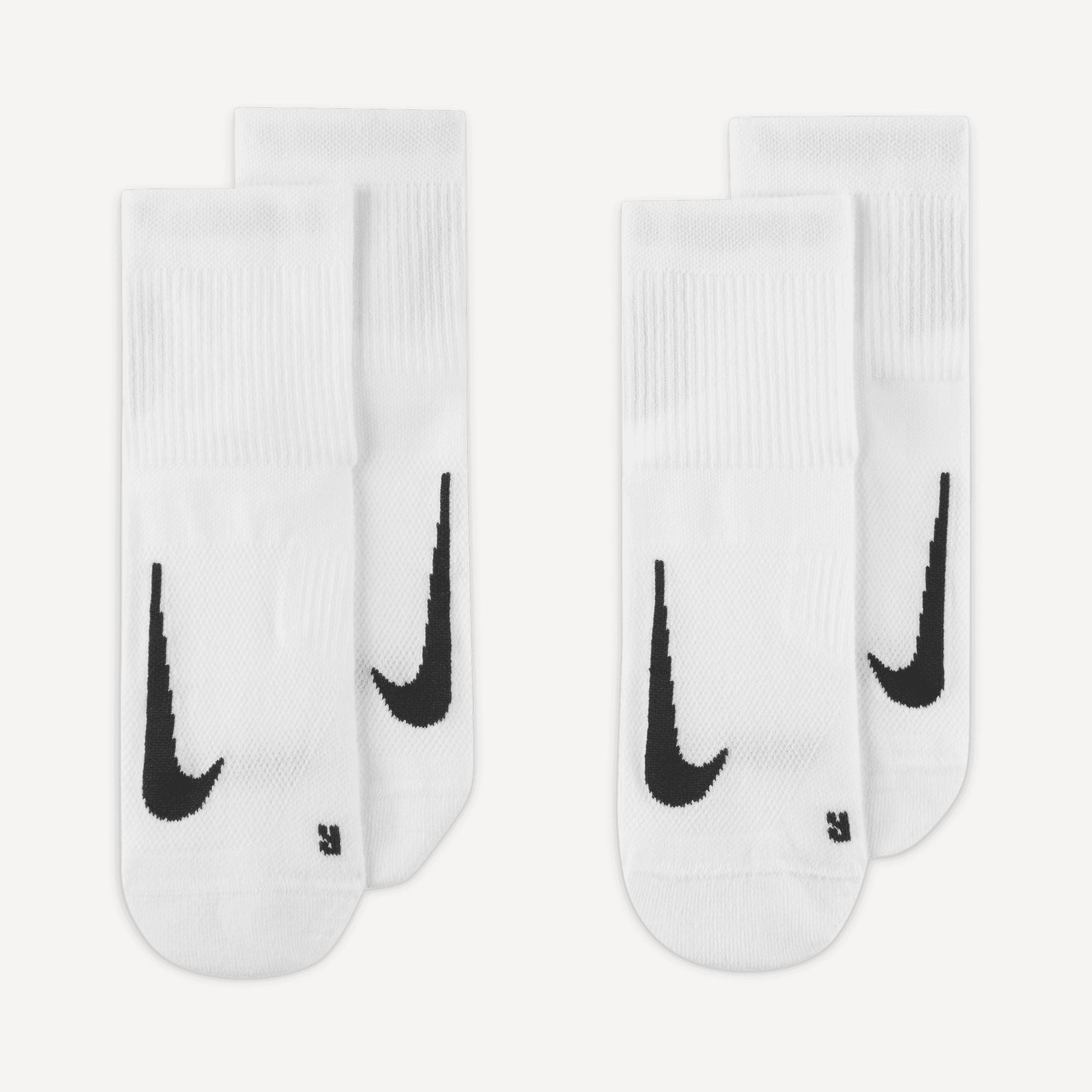 Nike Multiplier Ankle Socks (2 Pair) - White (3)
