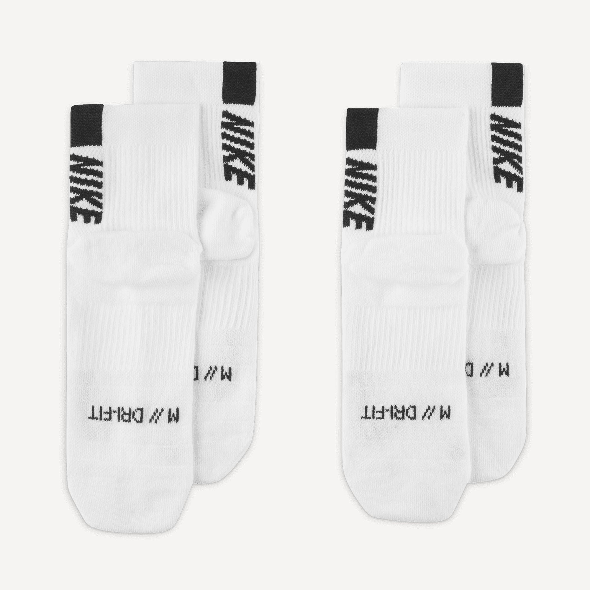 Nike Multiplier Ankle Socks (2 Pair) - White (4)