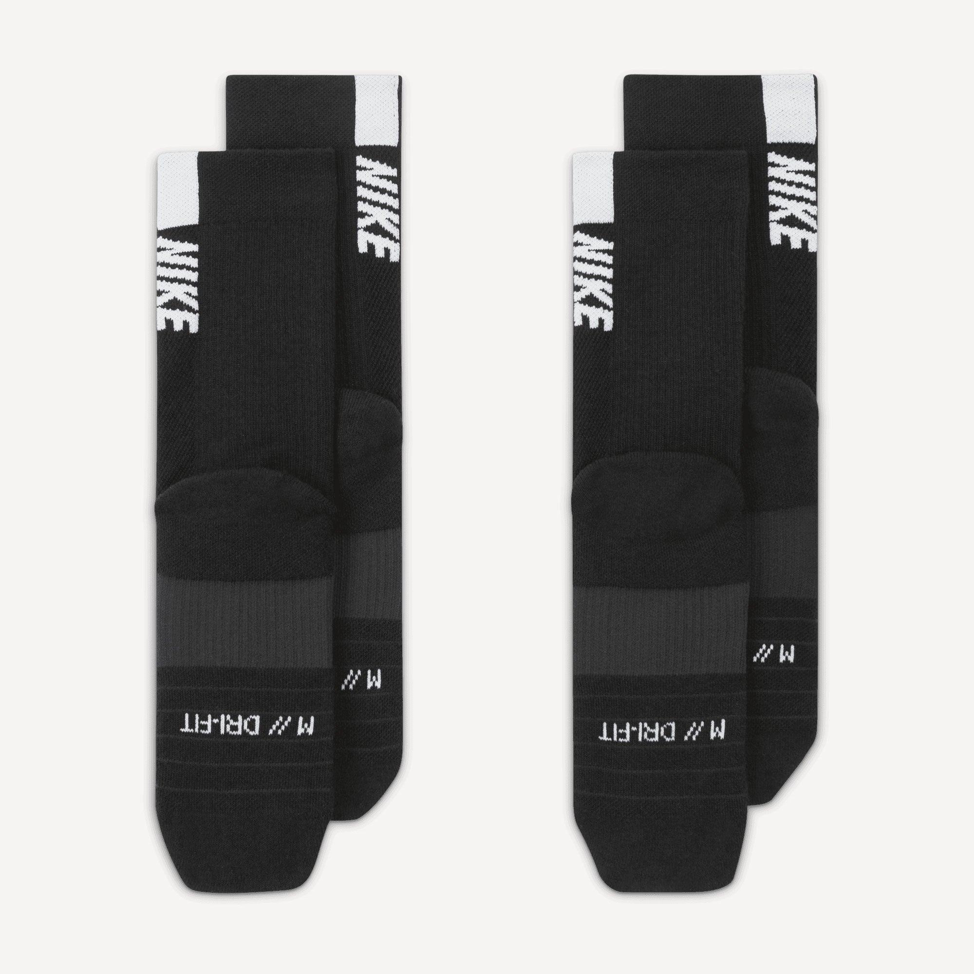 Nike Multiplier Crew Socks (2 Pair) - Black (4)
