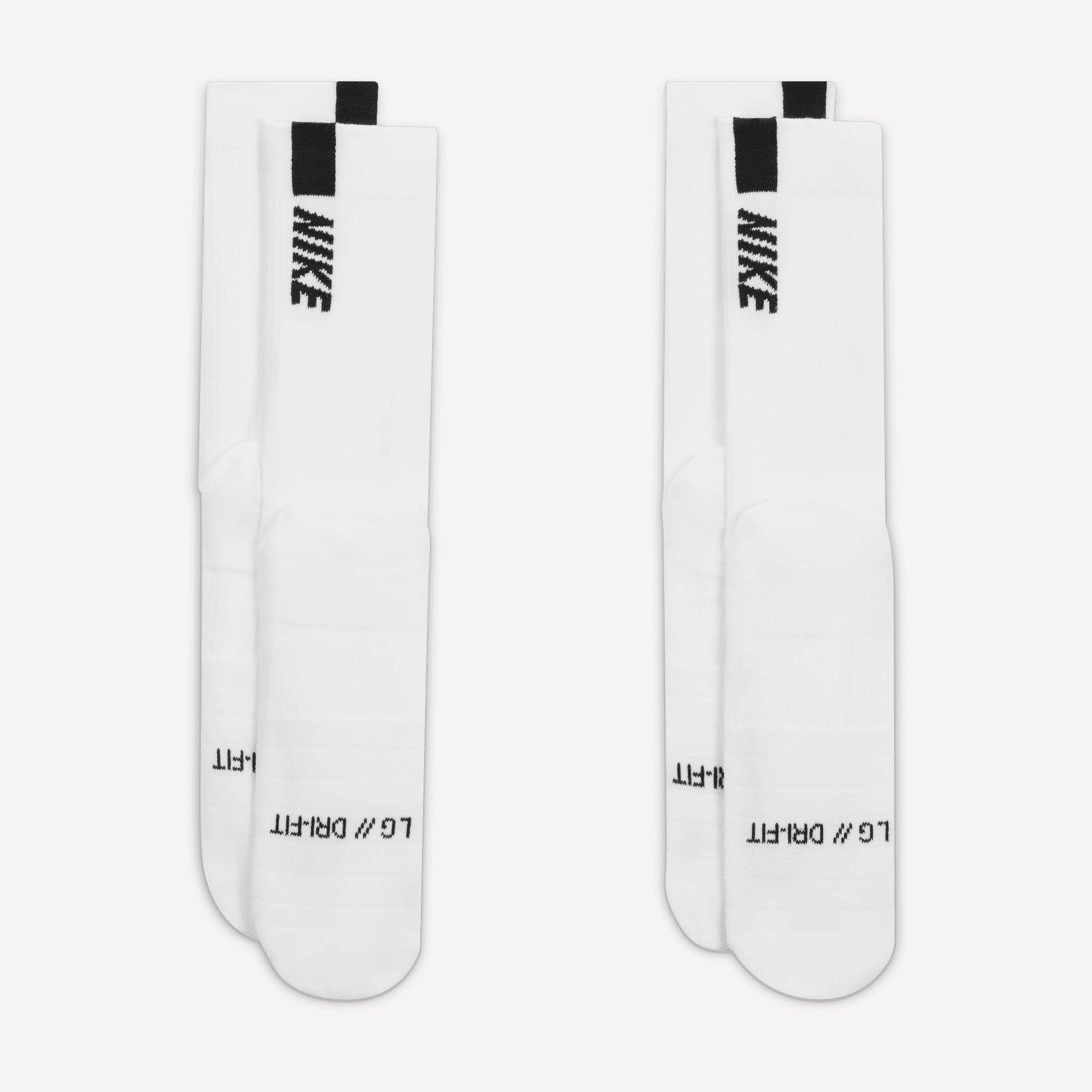 Nike Multiplier Crew Socks (2 Pair) - White (4)