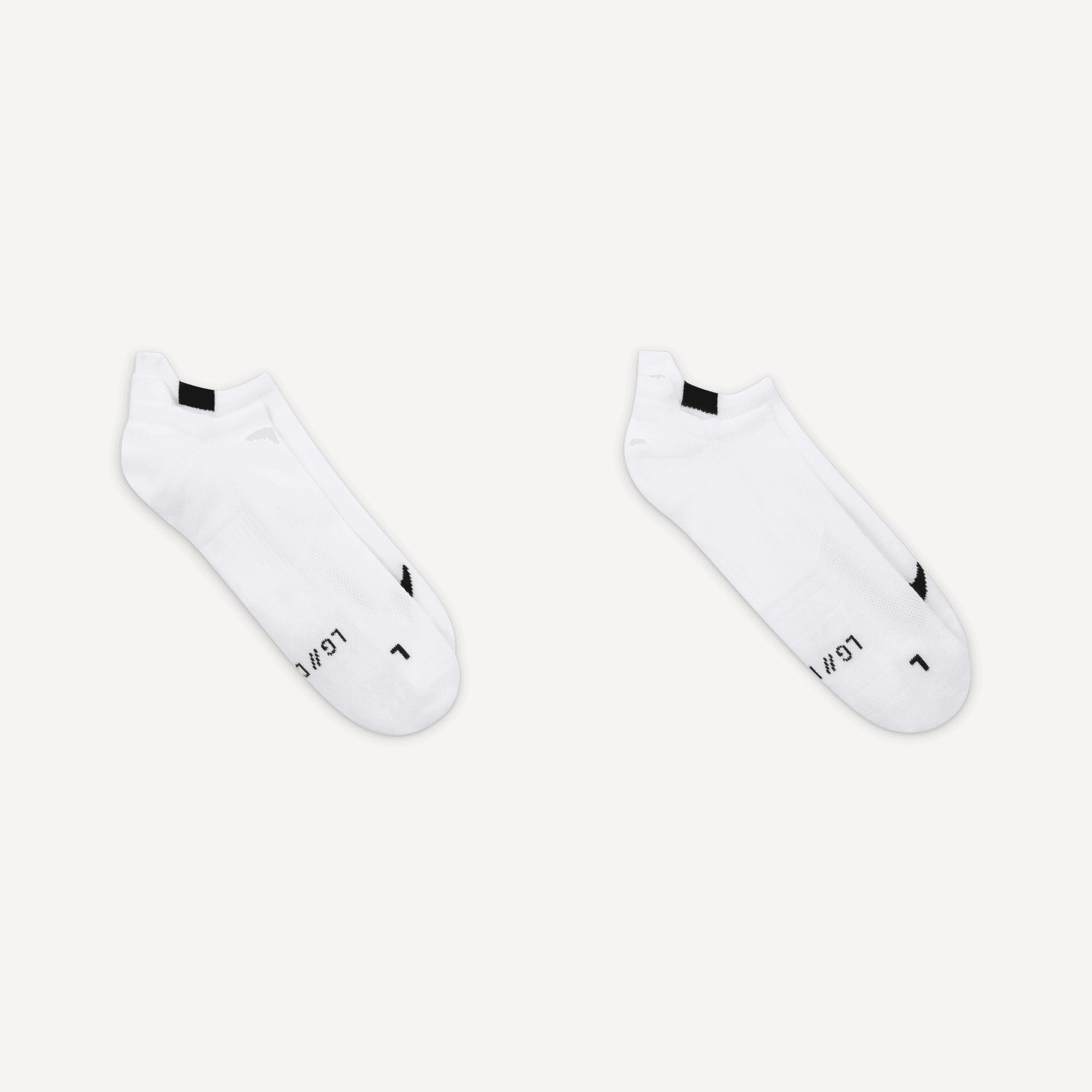 Nike Multiplier No-Show Socks (2 Pair) - White (4)