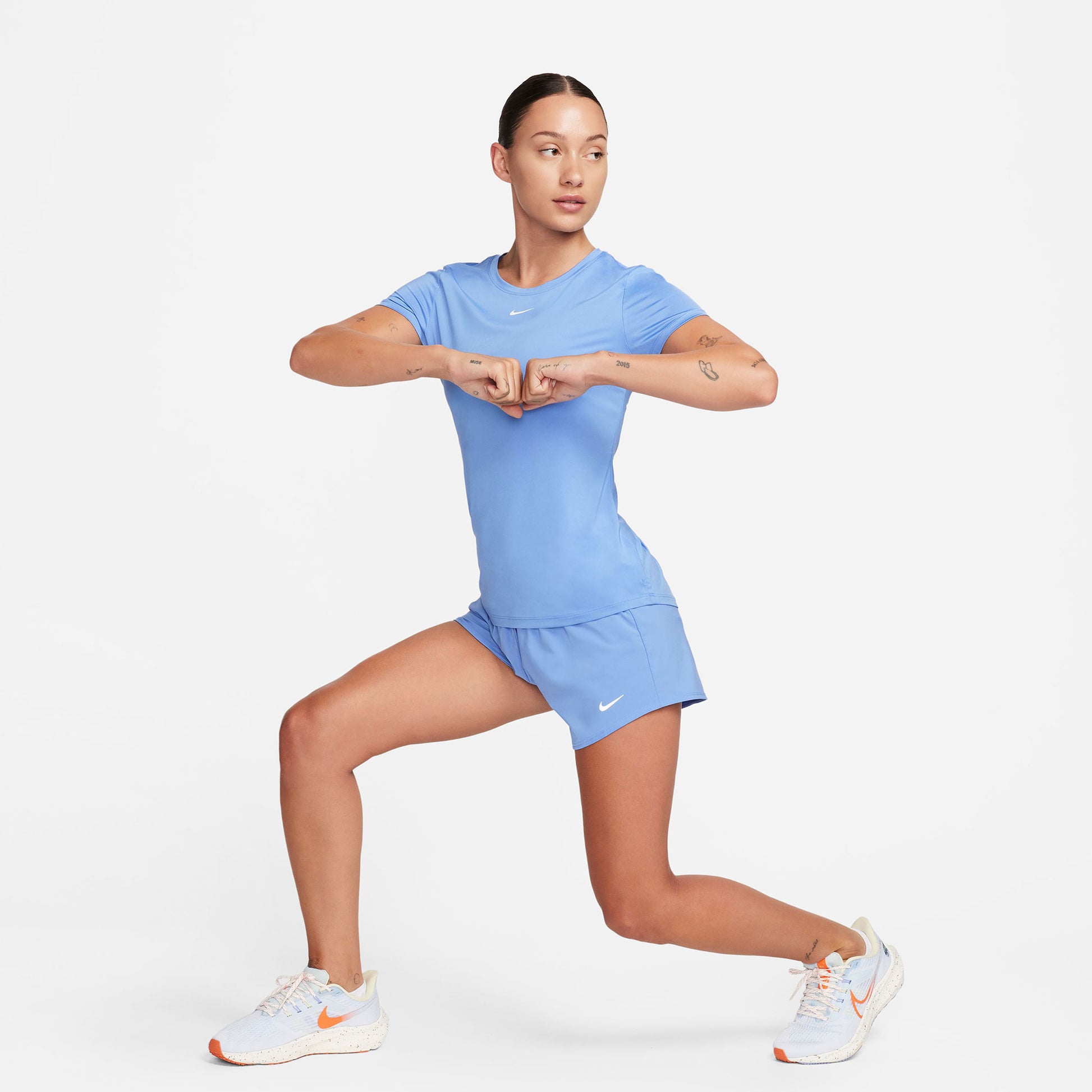 Nike One Dri-FIT Women's Slim Top Blue (4)