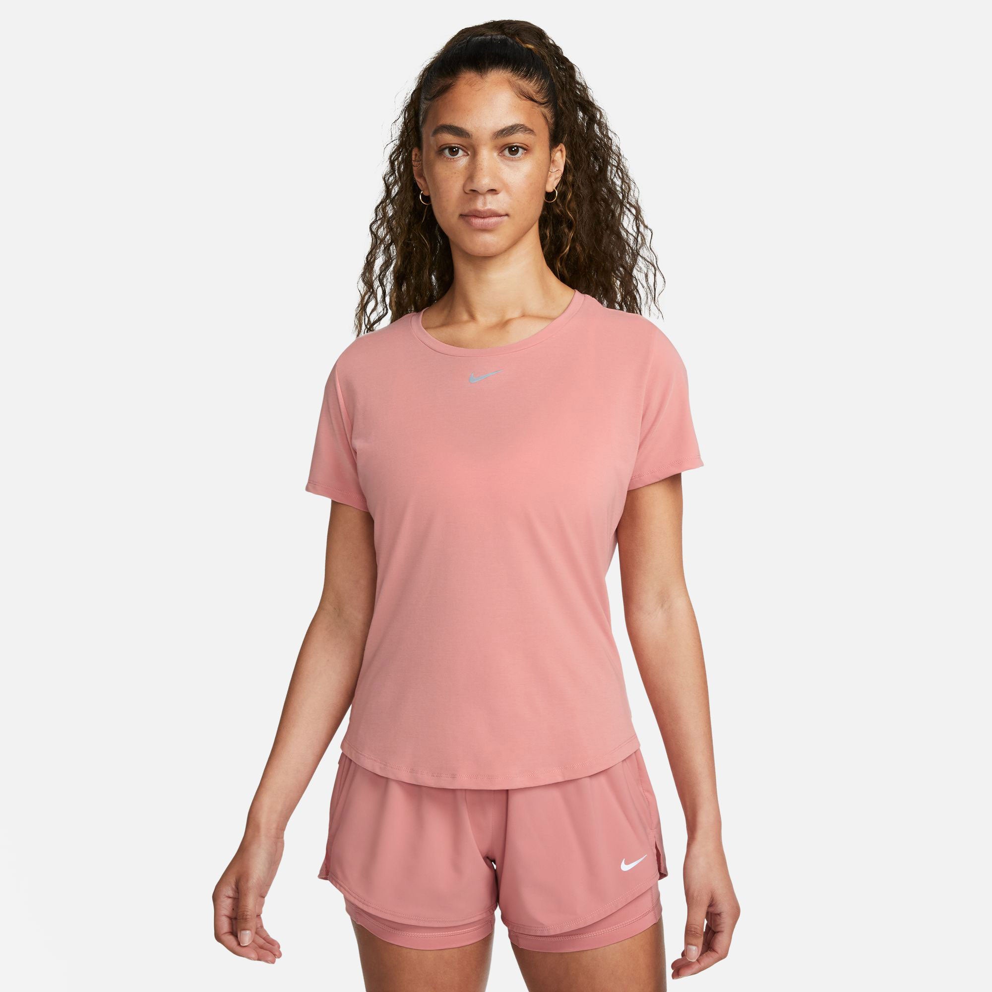 Nike One Luxe Dri-FIT Women's Standard Fit Shirt Pink (1)
