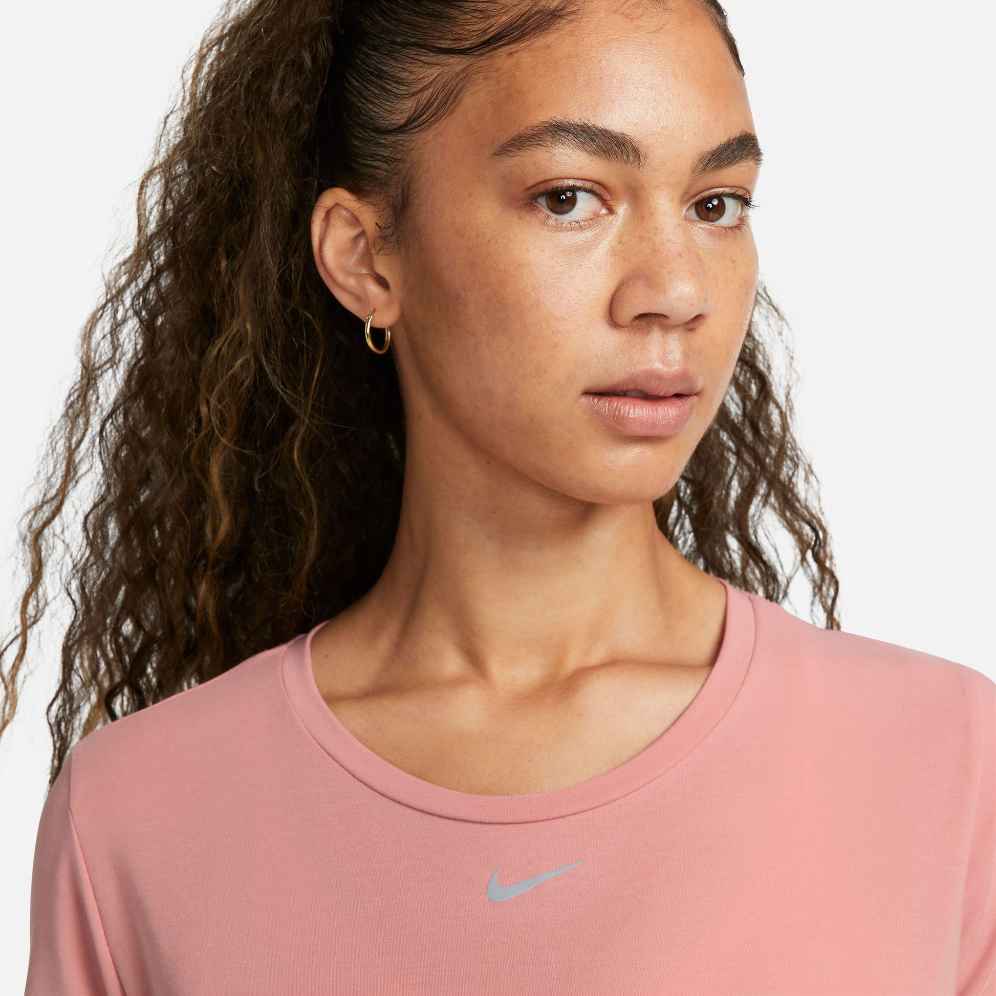 Nike One Luxe Dri-FIT Women's Standard Fit Shirt Pink (3)