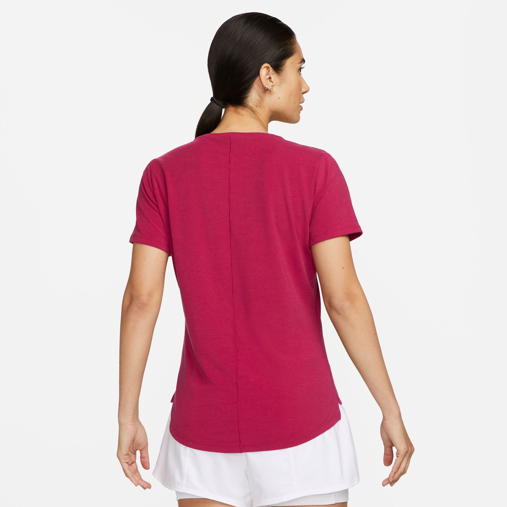 Nike One Luxe Dri-FIT Women's Standard Fit Shirt Red (2)