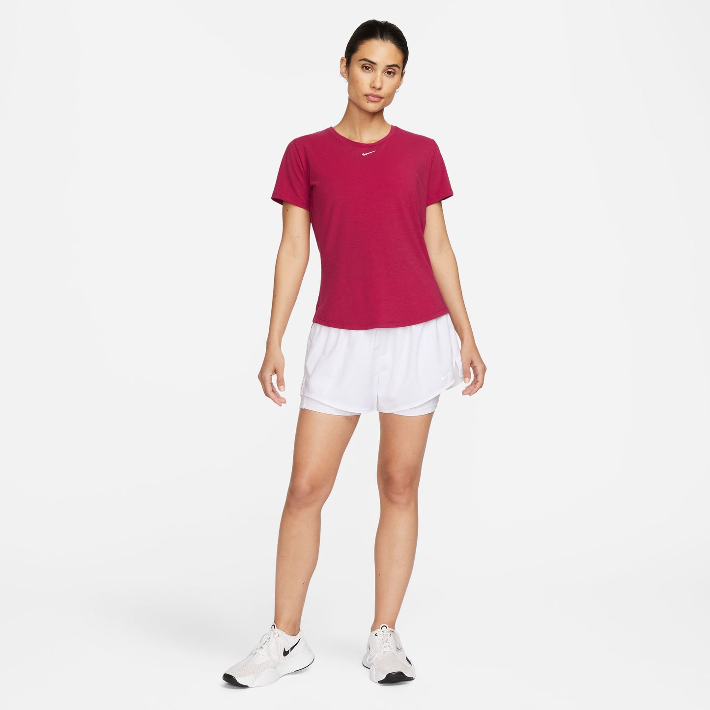 Nike One Luxe Dri-FIT Women's Standard Fit Shirt Red (5)
