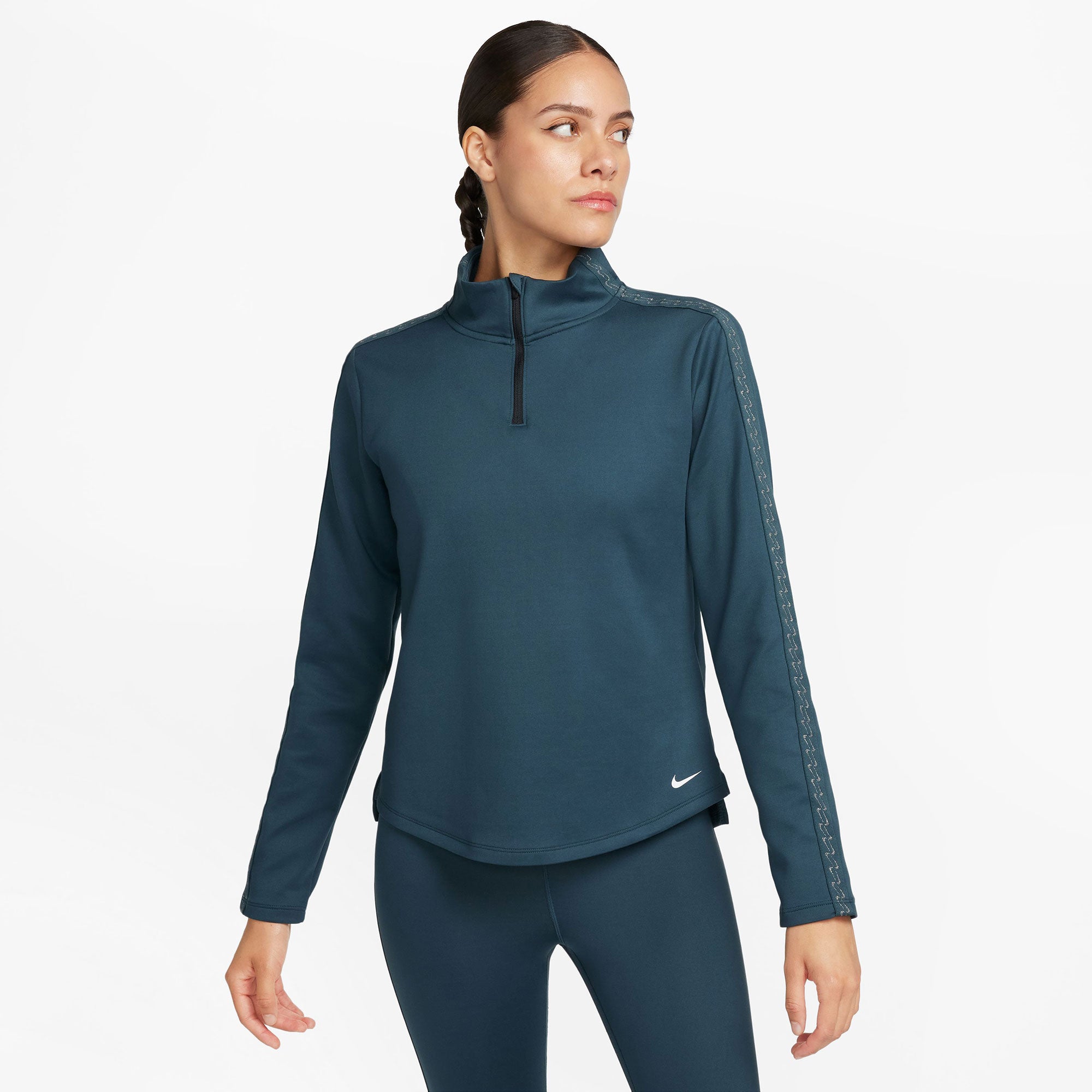 Nike One Therma-FIT Women's Half-Zip Novelty Top Green (1)