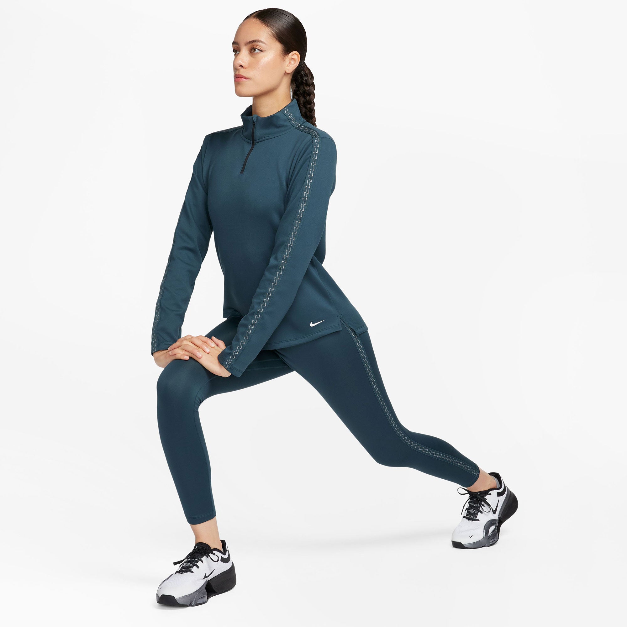 Nike One Therma-FIT Women's Half-Zip Novelty Top - Green