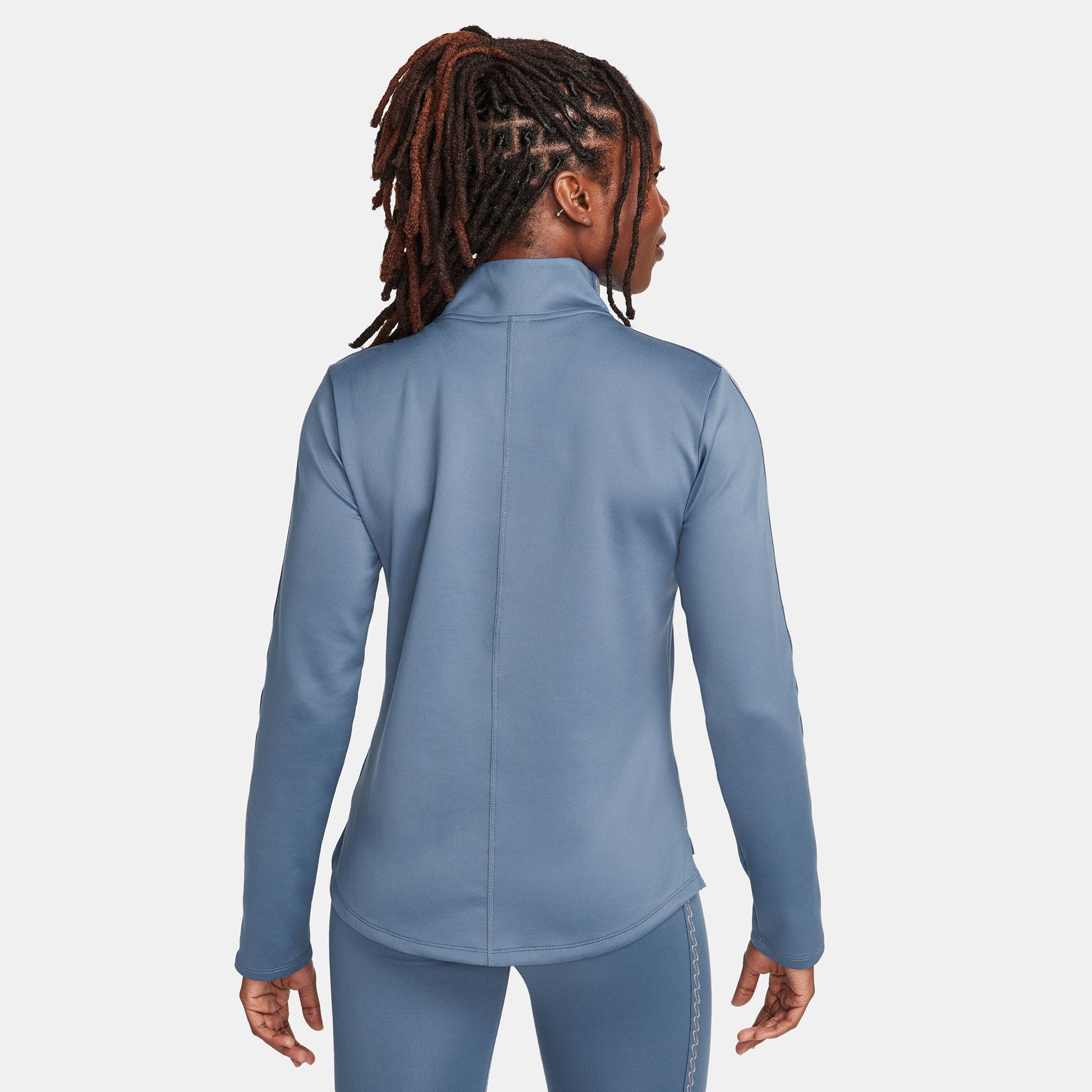 Nike One Therma-FIT Women's Half-Zip Novelty Top Blue (2)