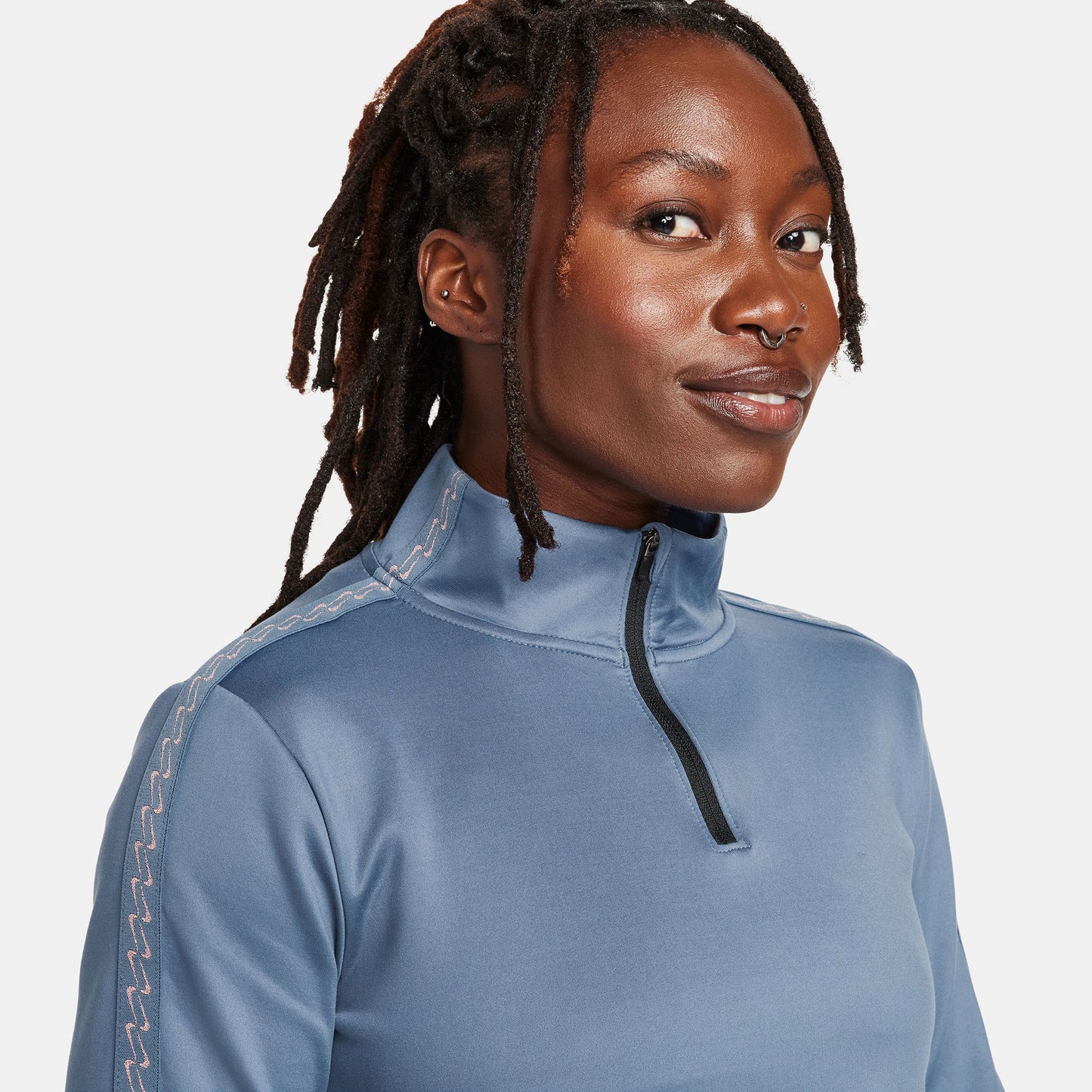 Nike One Therma-FIT Women's Half-Zip Novelty Top Blue (3)