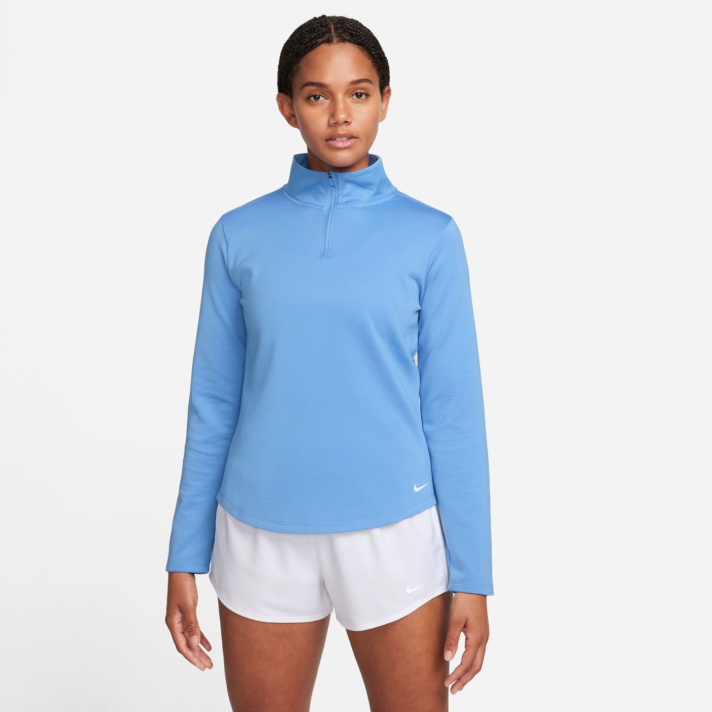 Nike One Therma-FIT Women's Long-Sleeve Half-Zip Top Blue (1)