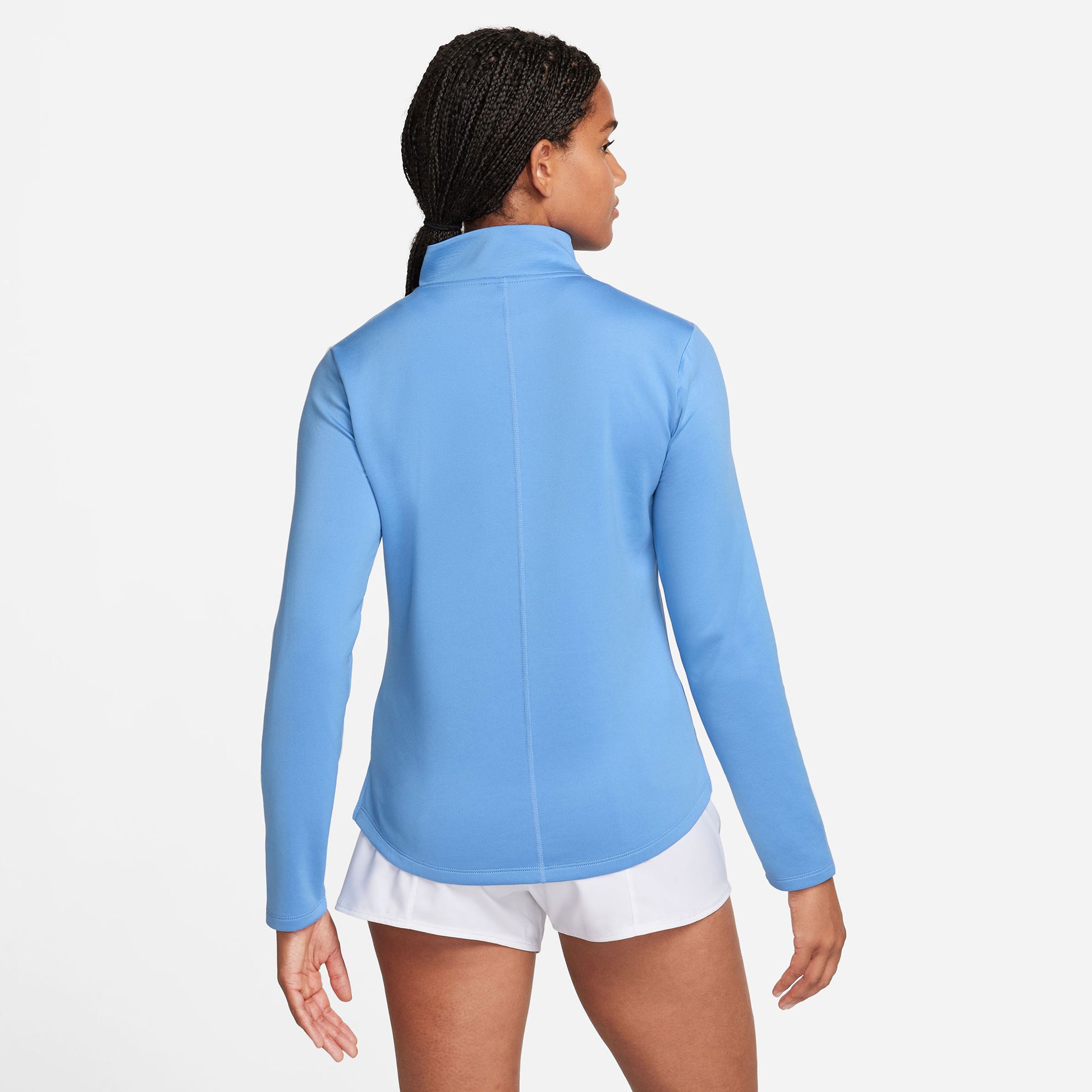 Nike One Therma-FIT Women's Long-Sleeve Half-Zip Top Blue (2)