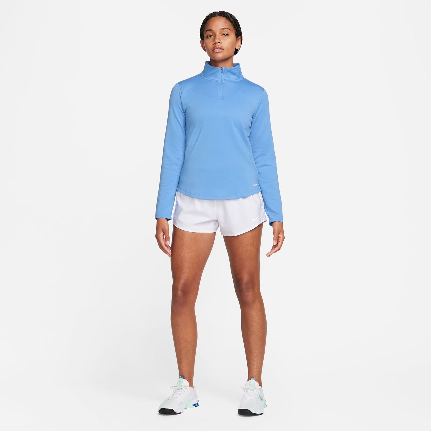 Nike One Therma-FIT Women's Long-Sleeve Half-Zip Top Blue (5)