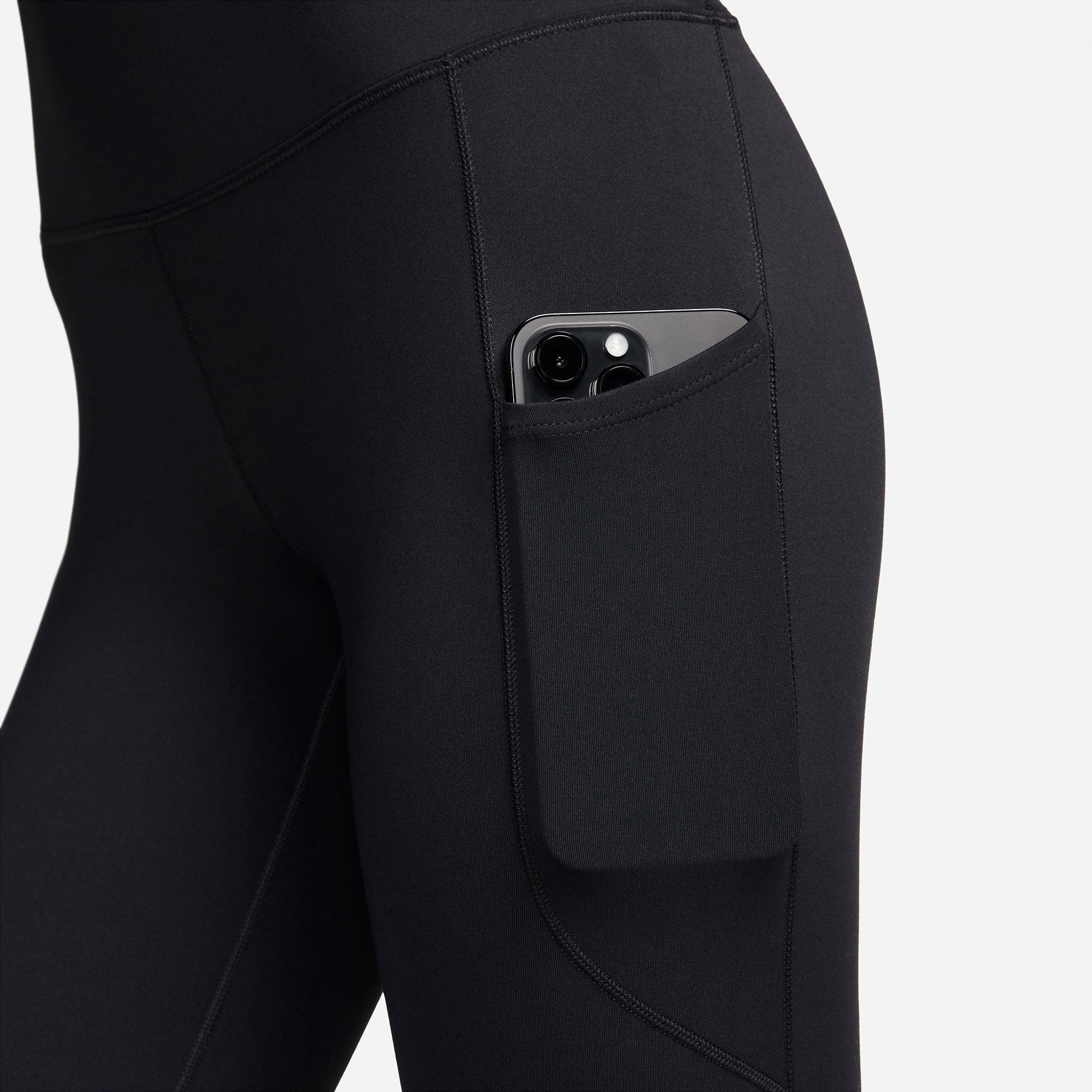 Nike One Women's Dri-FIT High-Waisted 7/8 Leggings with Pockets - Black (7)