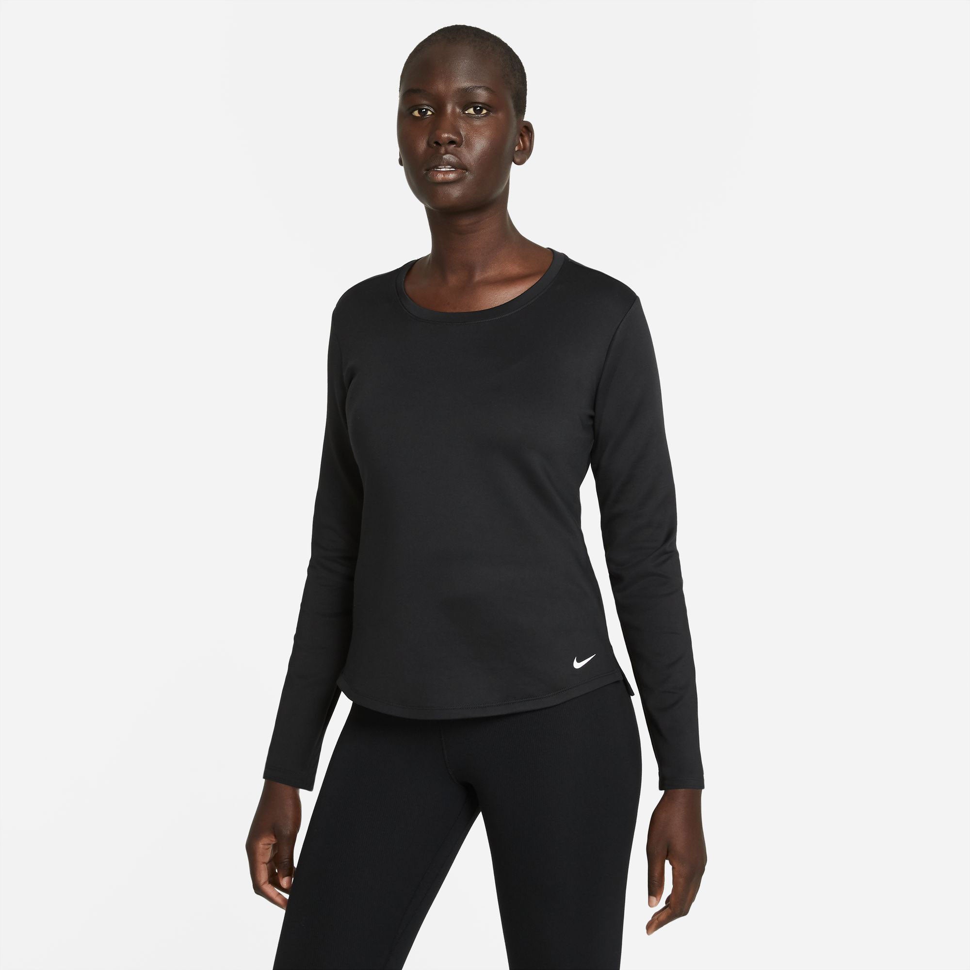 Nike One Women's Therma-FIT Long-Sleeve Top - Black (1)