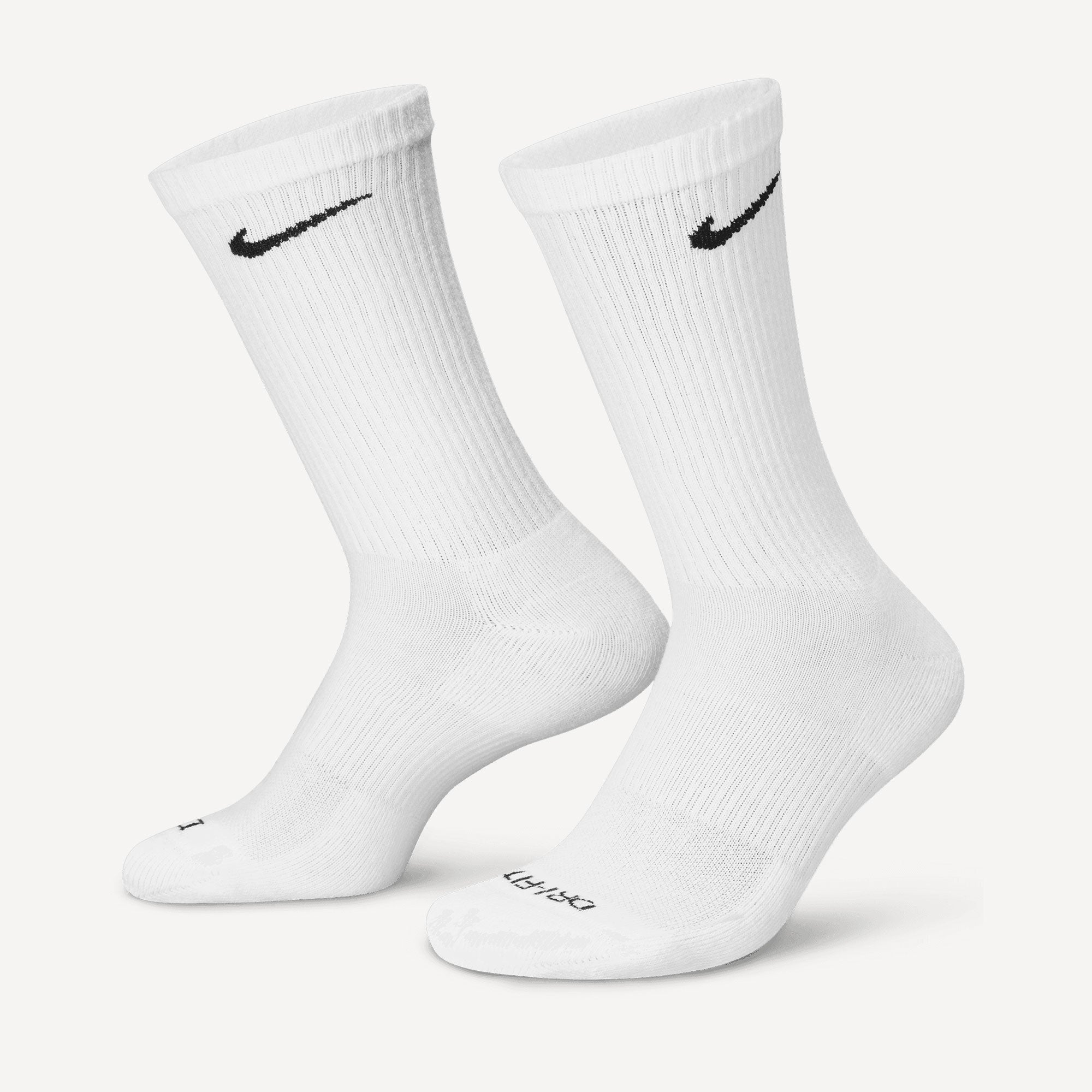 Nike Plus Cushioned Dri-FIT Training Crew Socks (3 Pair) - White (1)