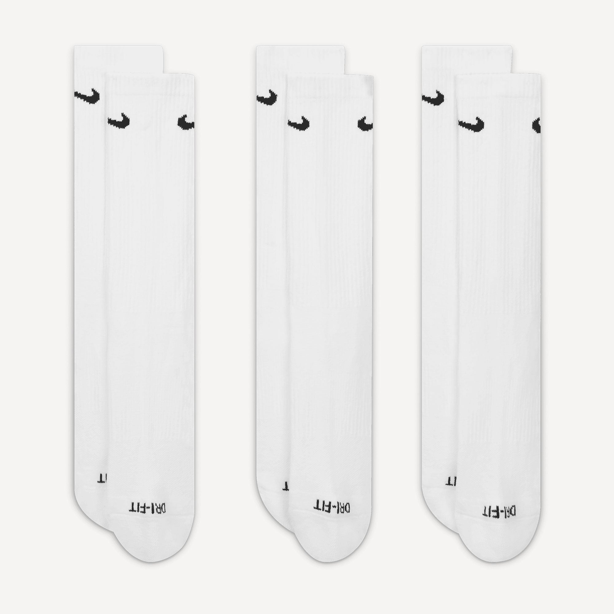 Nike Plus Cushioned Dri-FIT Training Crew Socks (3 Pair) - White (3)