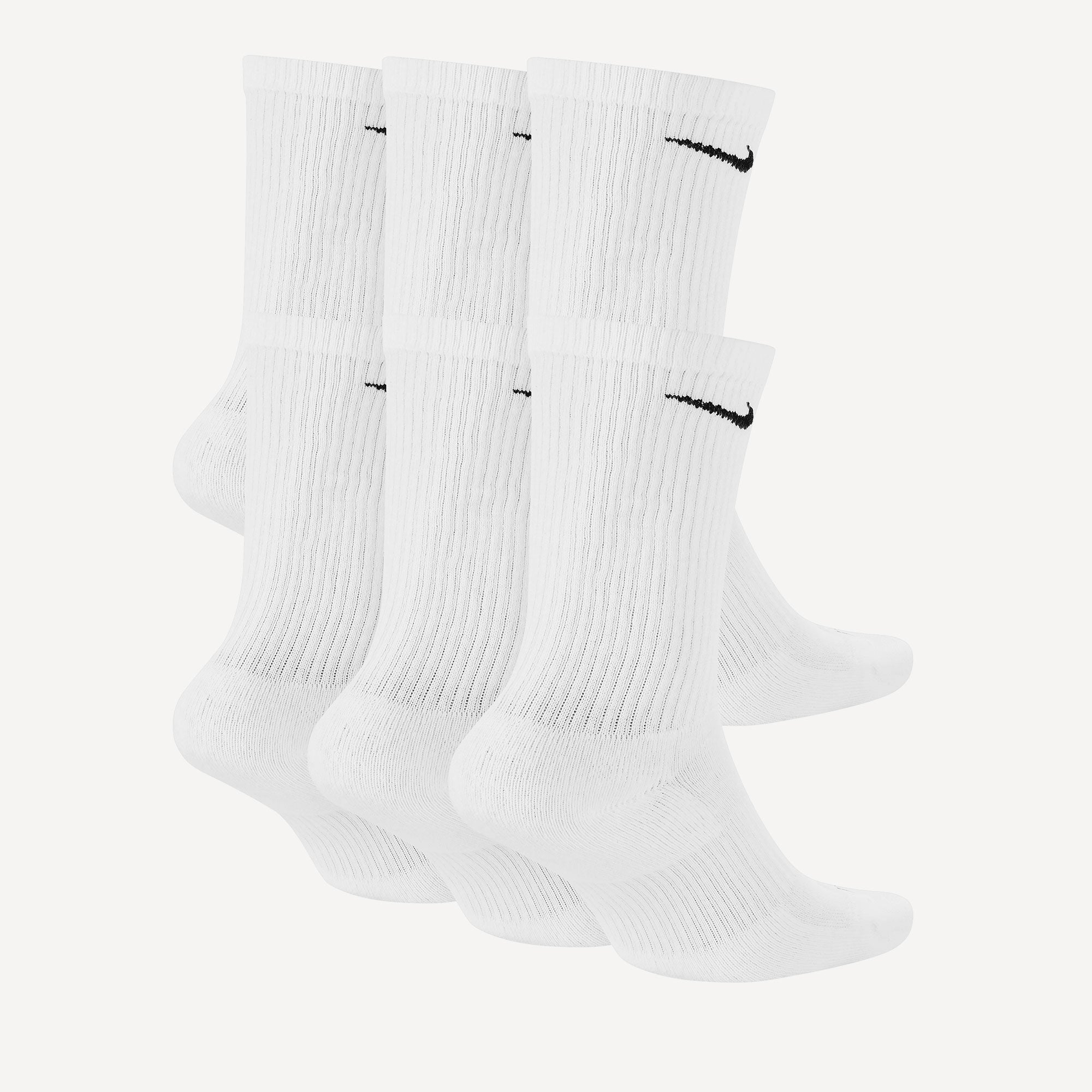 Nike Plus Cushioned Dri-FIT Training Crew Socks (6 Pair) - White (2)