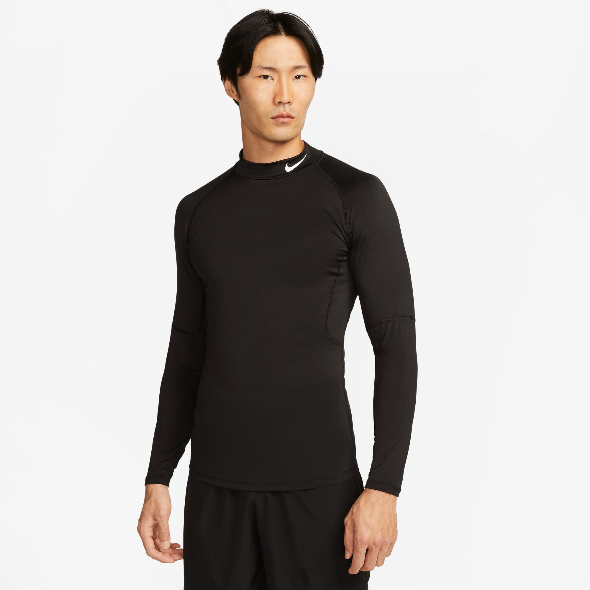 Nike Pro Men's Dri-FIT Mock-Neck Long-Sleeve Training Shirt - Black (1)