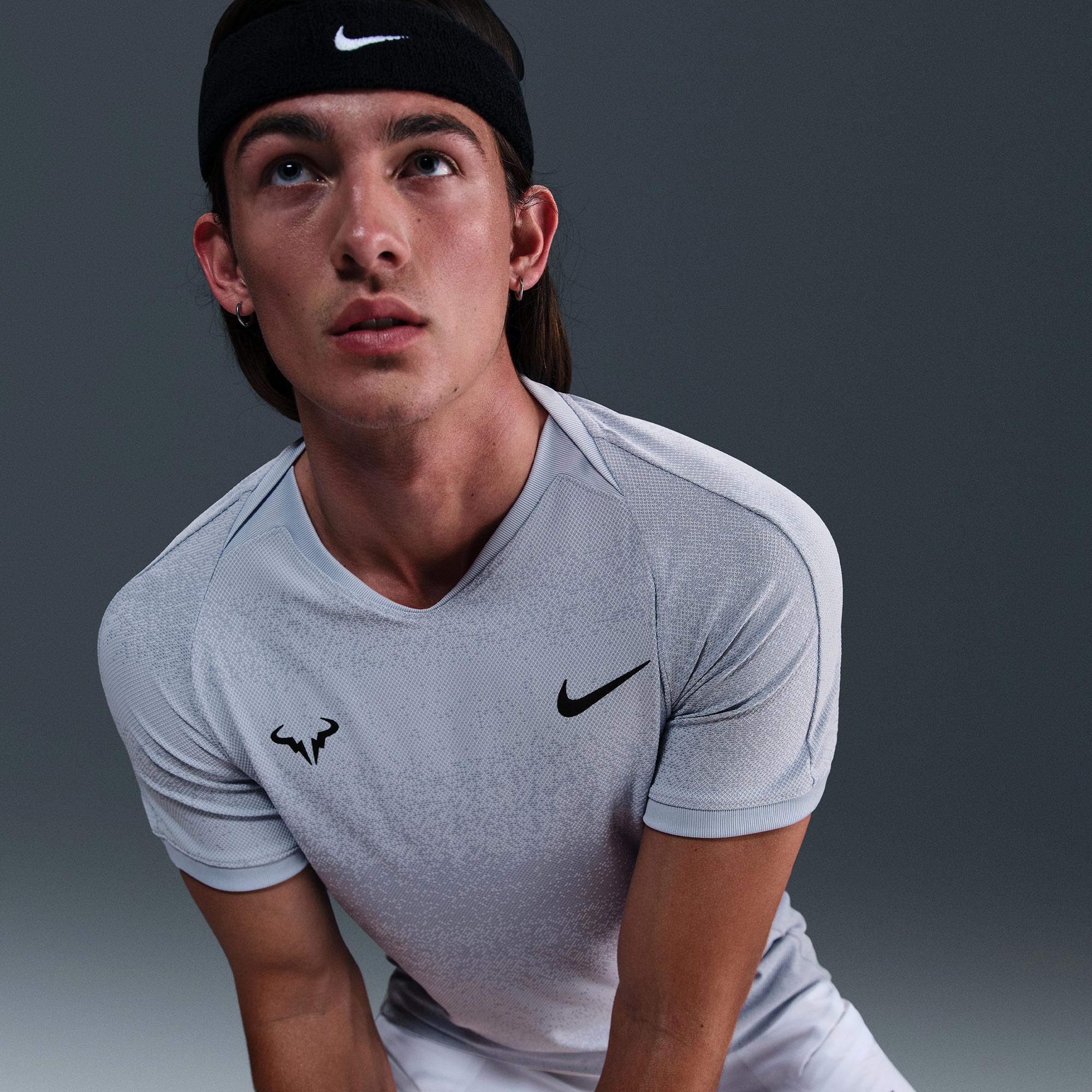 Nike Rafa Men's Dri-FIT ADV Tennis Shirt - Grey | Tennis Only