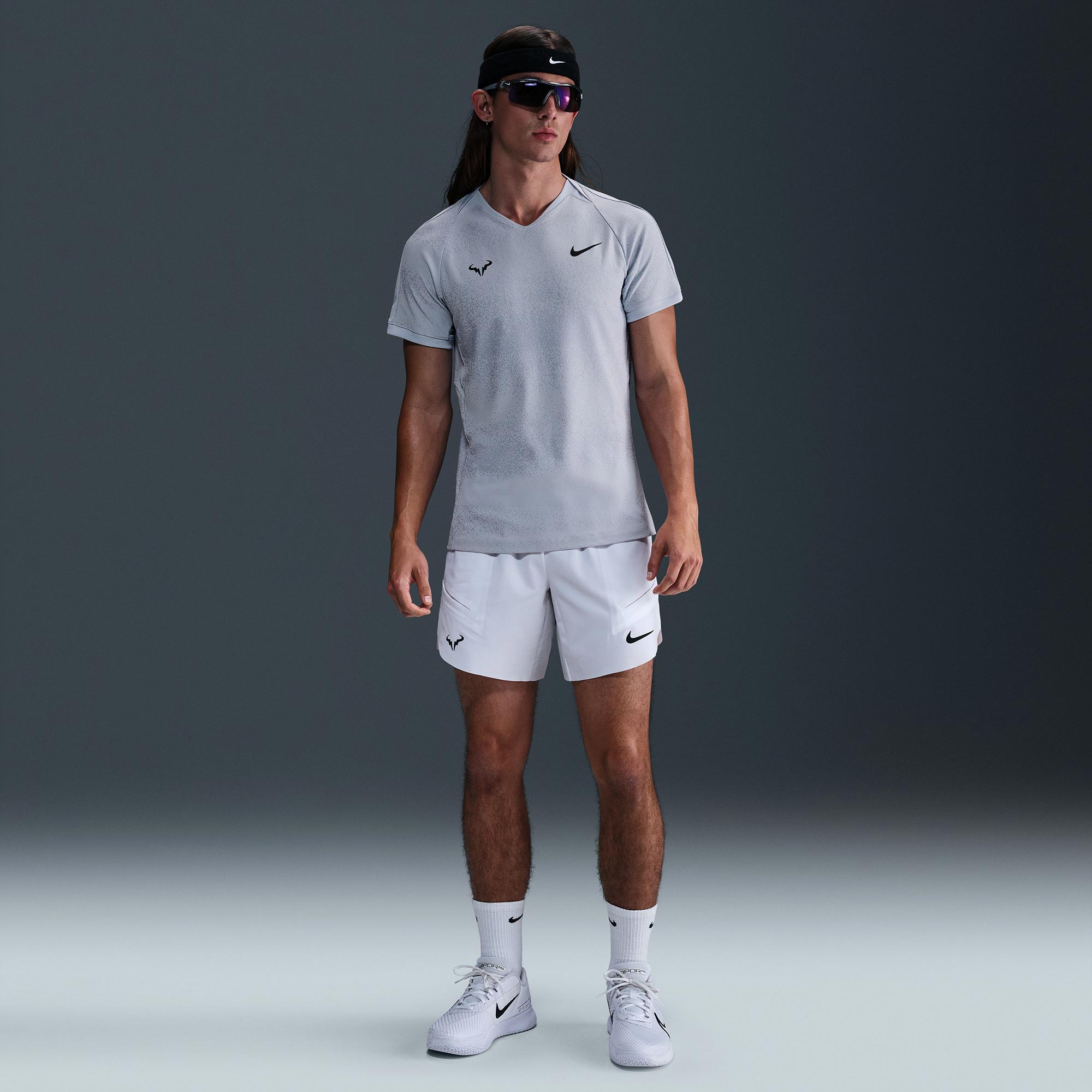 Nike Rafa Men's Dri-FIT ADV Tennis Shirt - Grey | Tennis Only