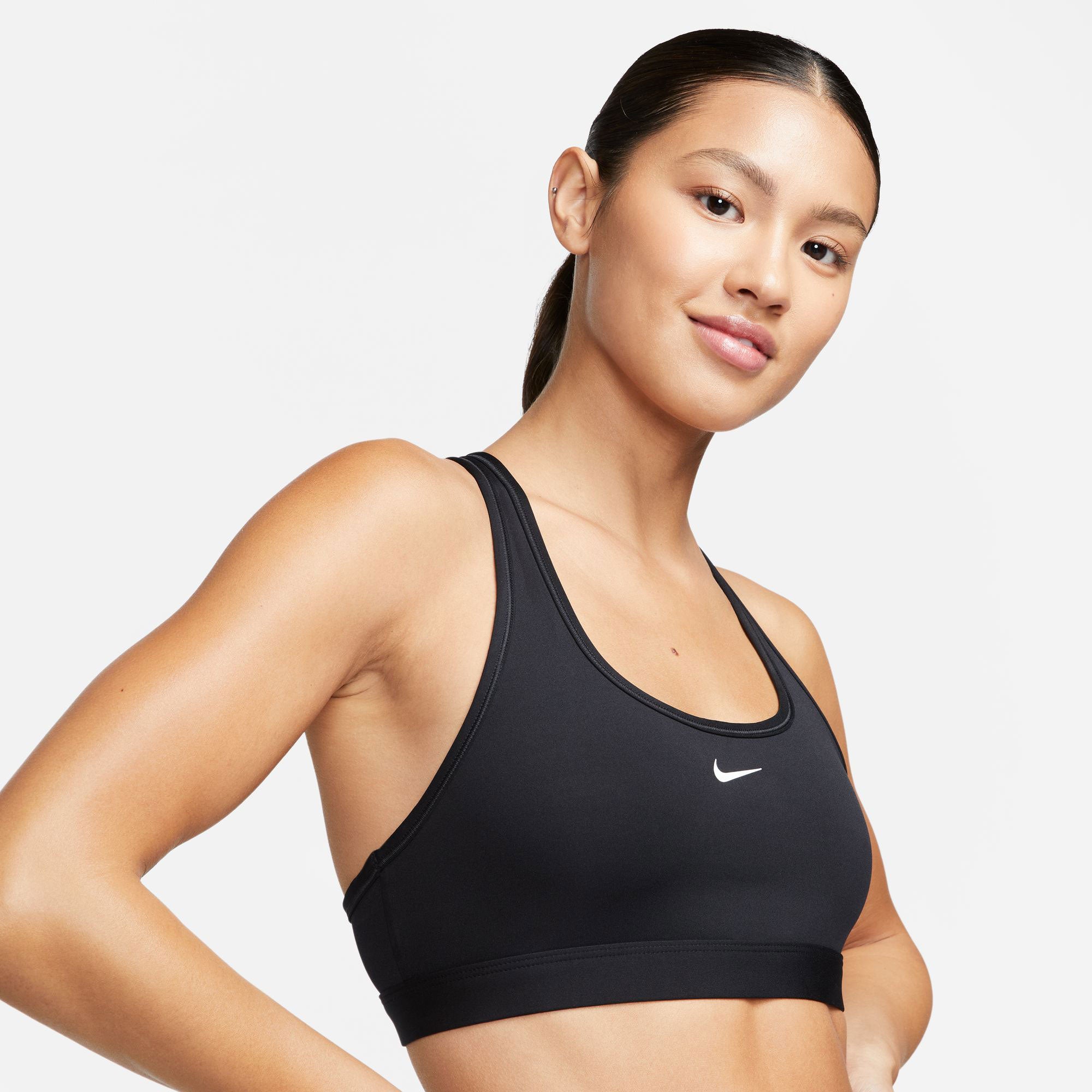 Nike Swoosh Women's Light-Support Non-Padded Sports Bra - Black (3)