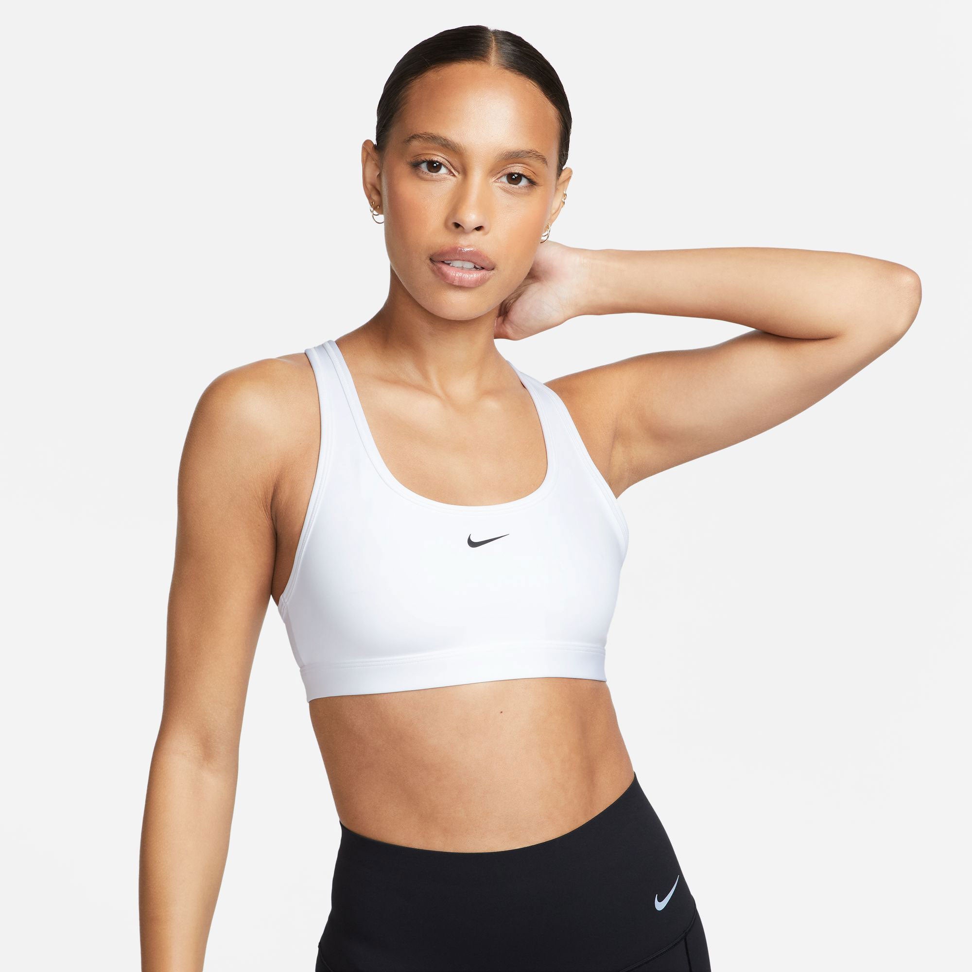 Nike Swoosh Women's Light-Support Non-Padded Sports Bra - White (1)
