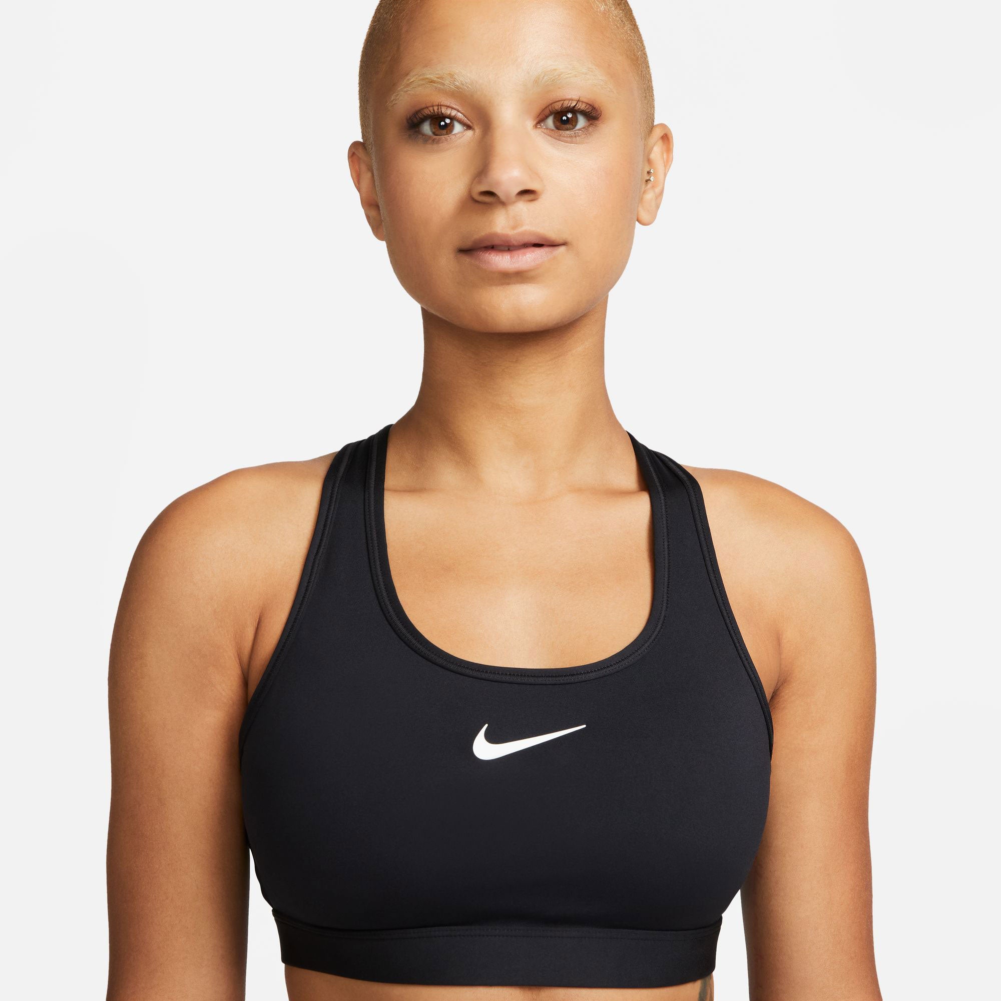 Nike Swoosh Women's Medium-Support Padded Sports Bra - Black (3)