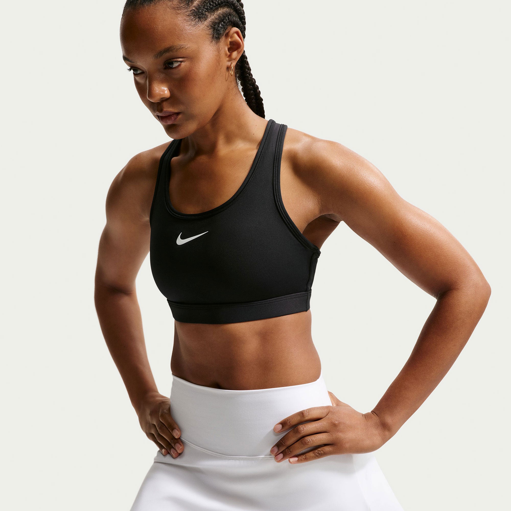 Nike Swoosh Women's Medium-Support Padded Sports Bra - Black (3)
