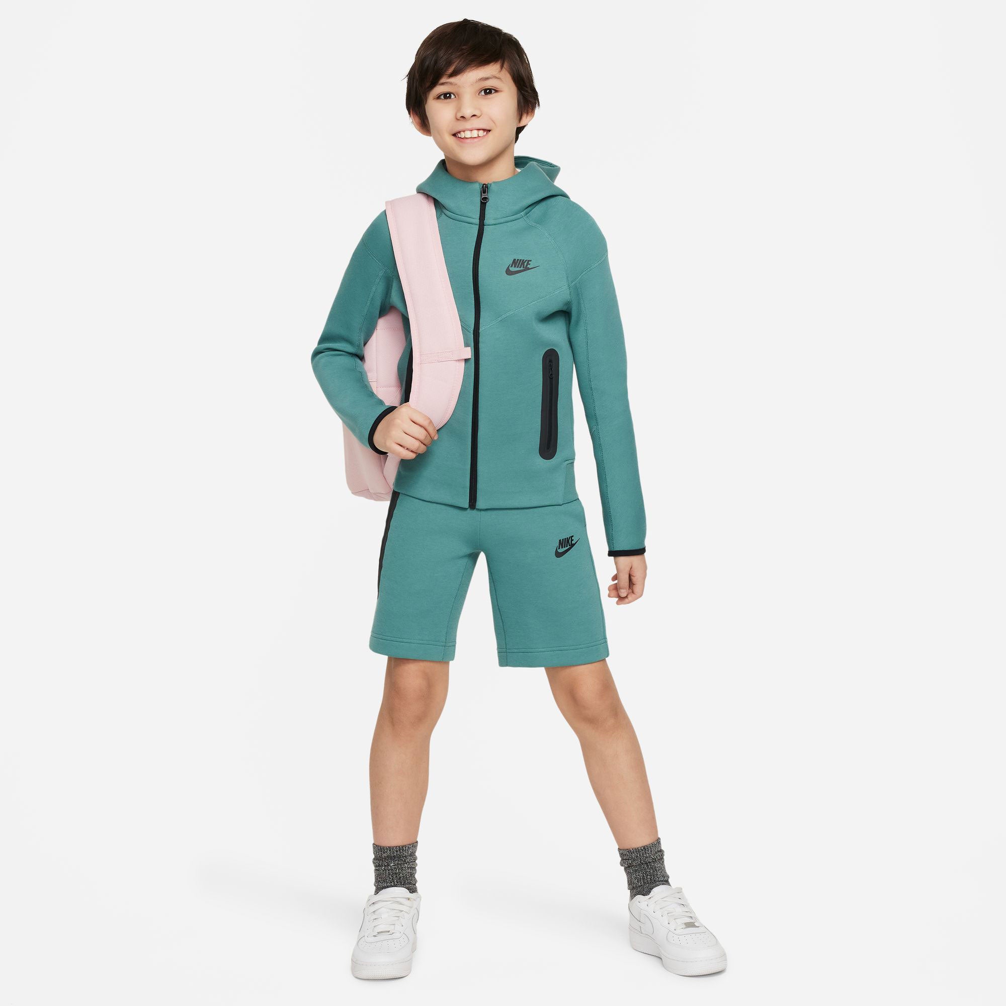 Nike Tech Fleece Boys' Full-Zip Hoodie - Green (6)