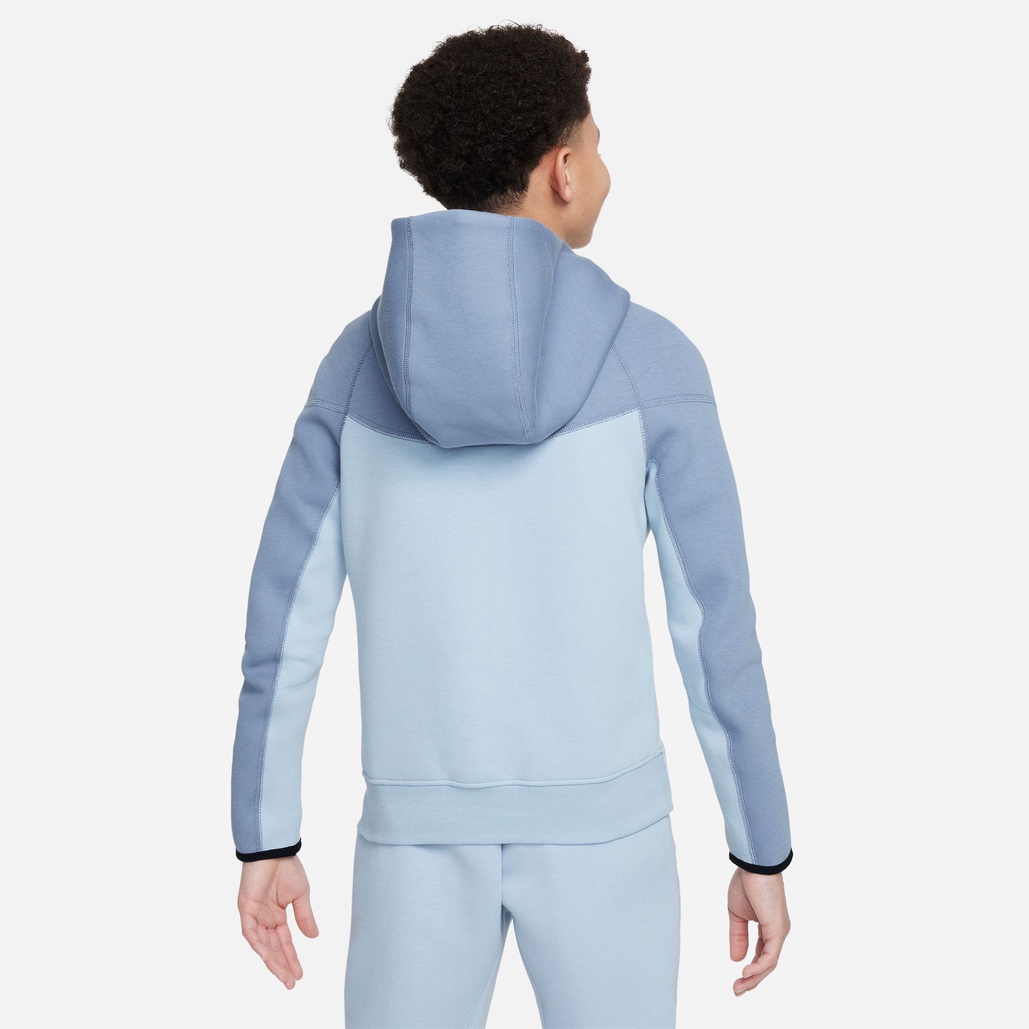 Nike Tech Fleece Boys' Full-Zip Hoodie - Blue (2)
