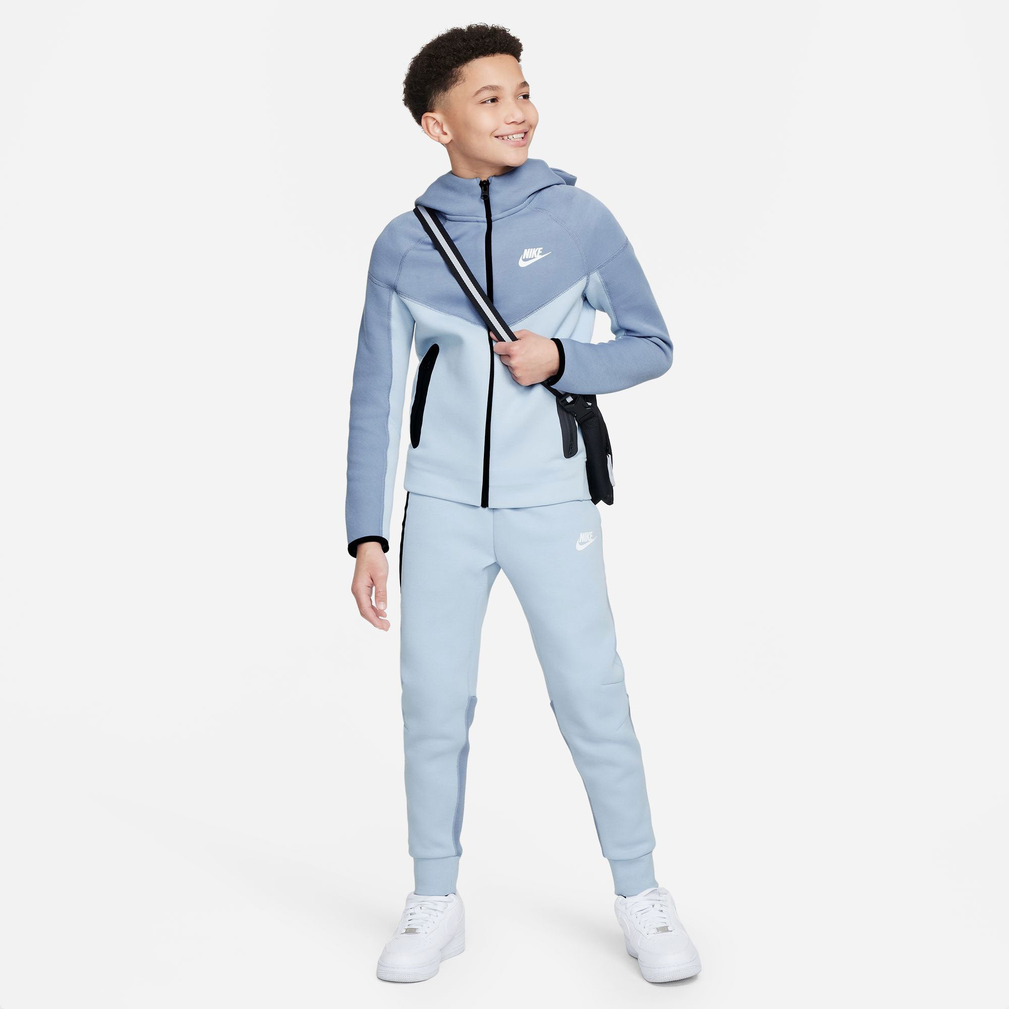 Nike Tech Fleece Boys' Full-Zip Hoodie - Blue (6)