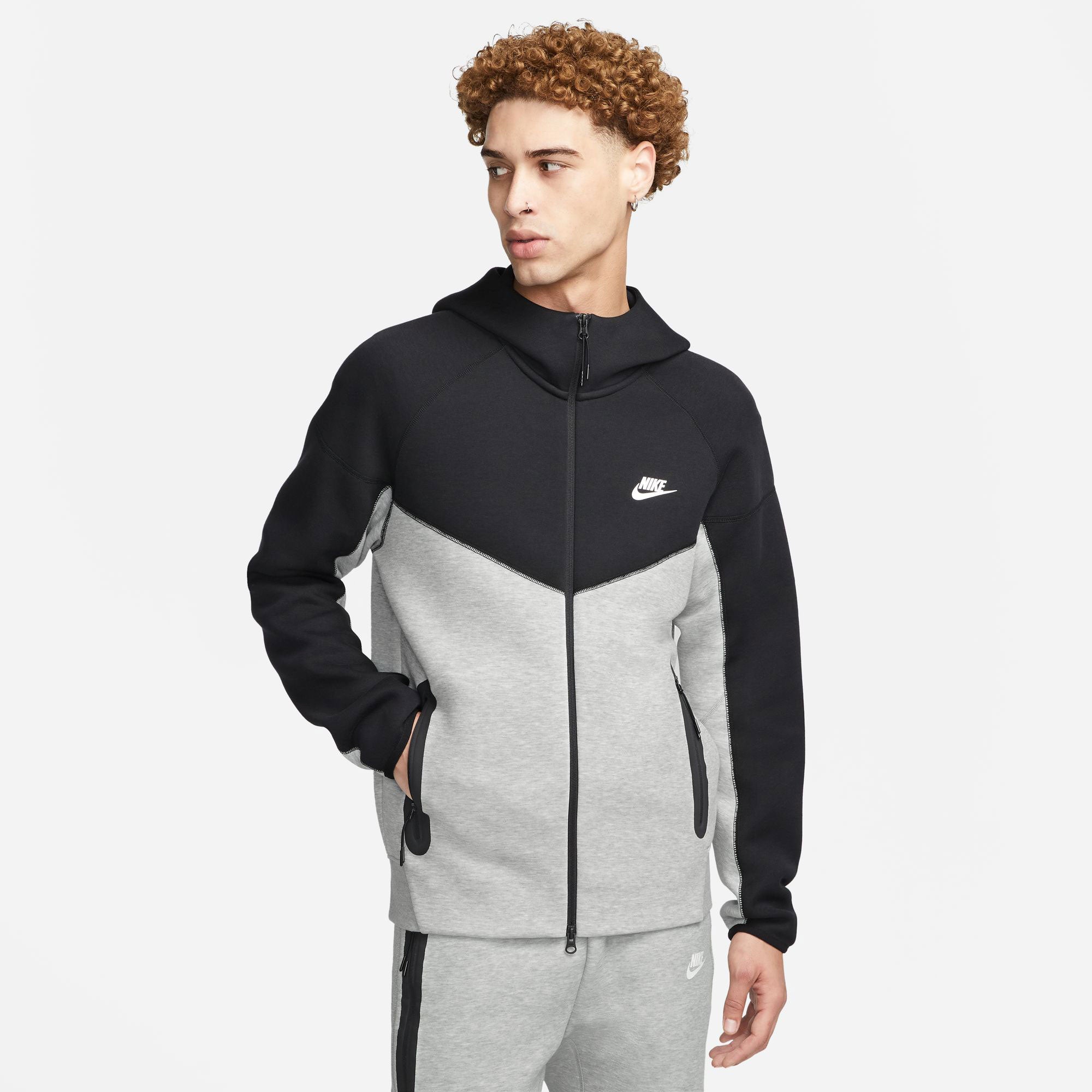 Nike Tech Fleece Men's Full-Zip Hoodie - Grey (1)