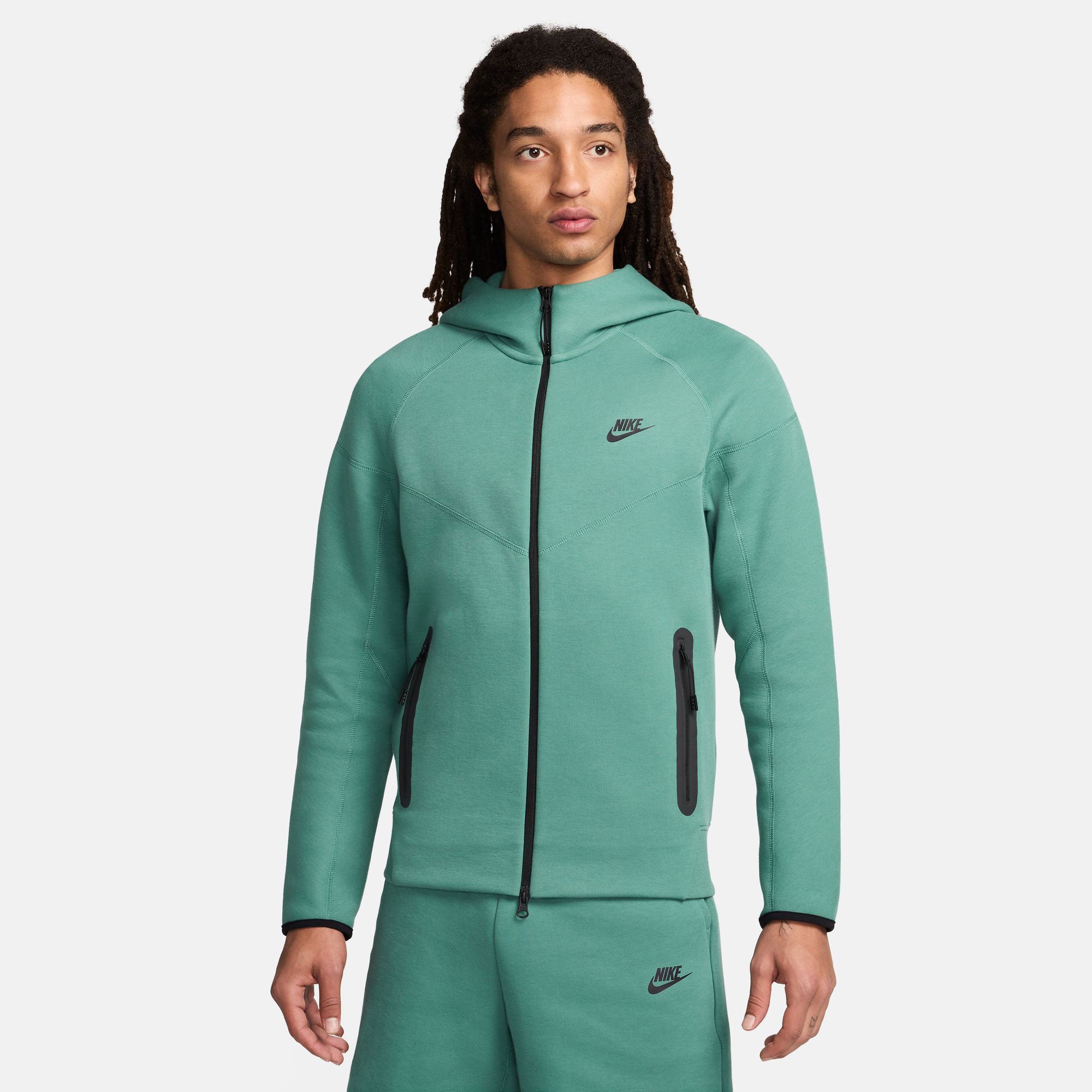 Nike Tech Fleece Men's Full-Zip Hoodie - Green (1)