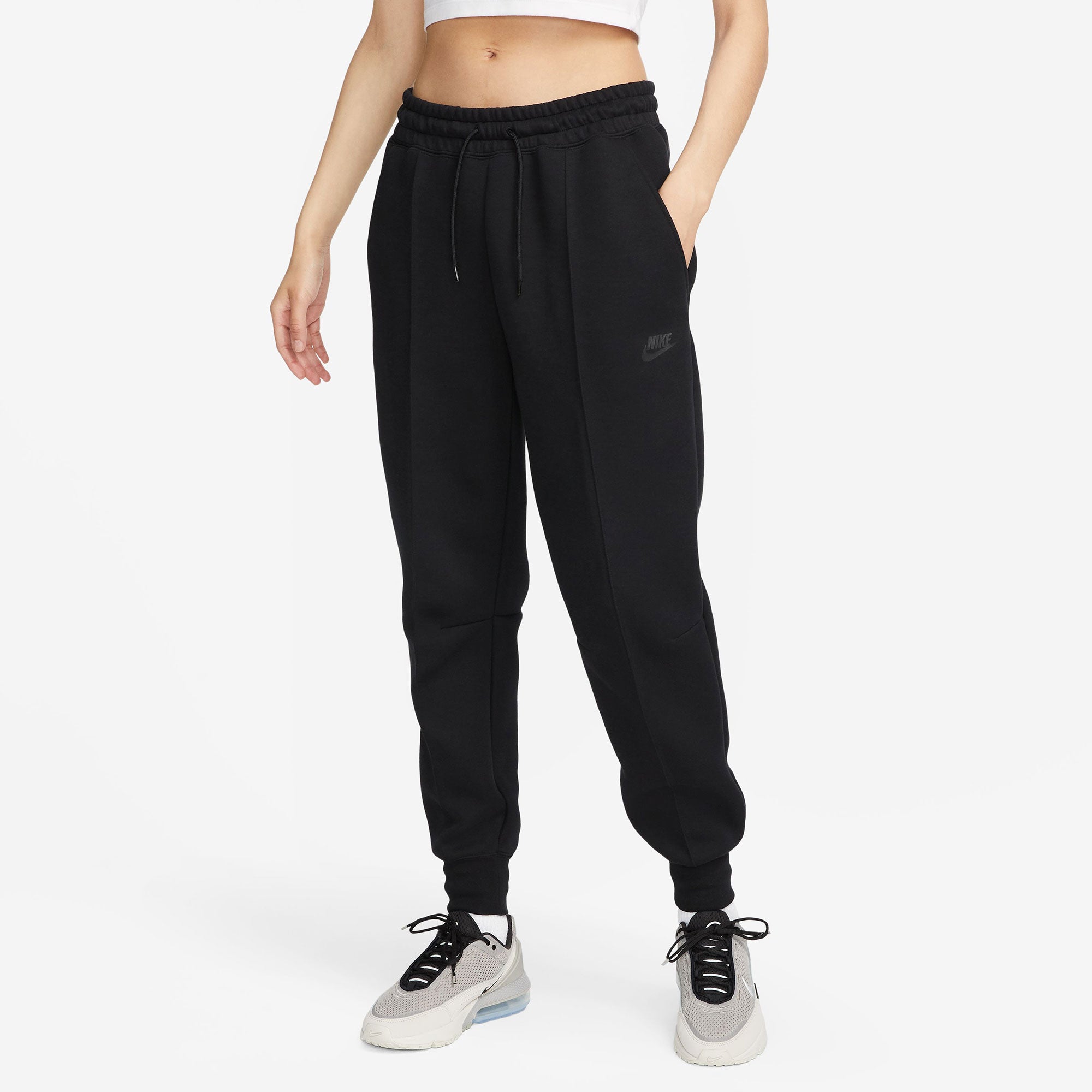 Nike Tech Fleece Women's Mid-Rise Pants Black (1)