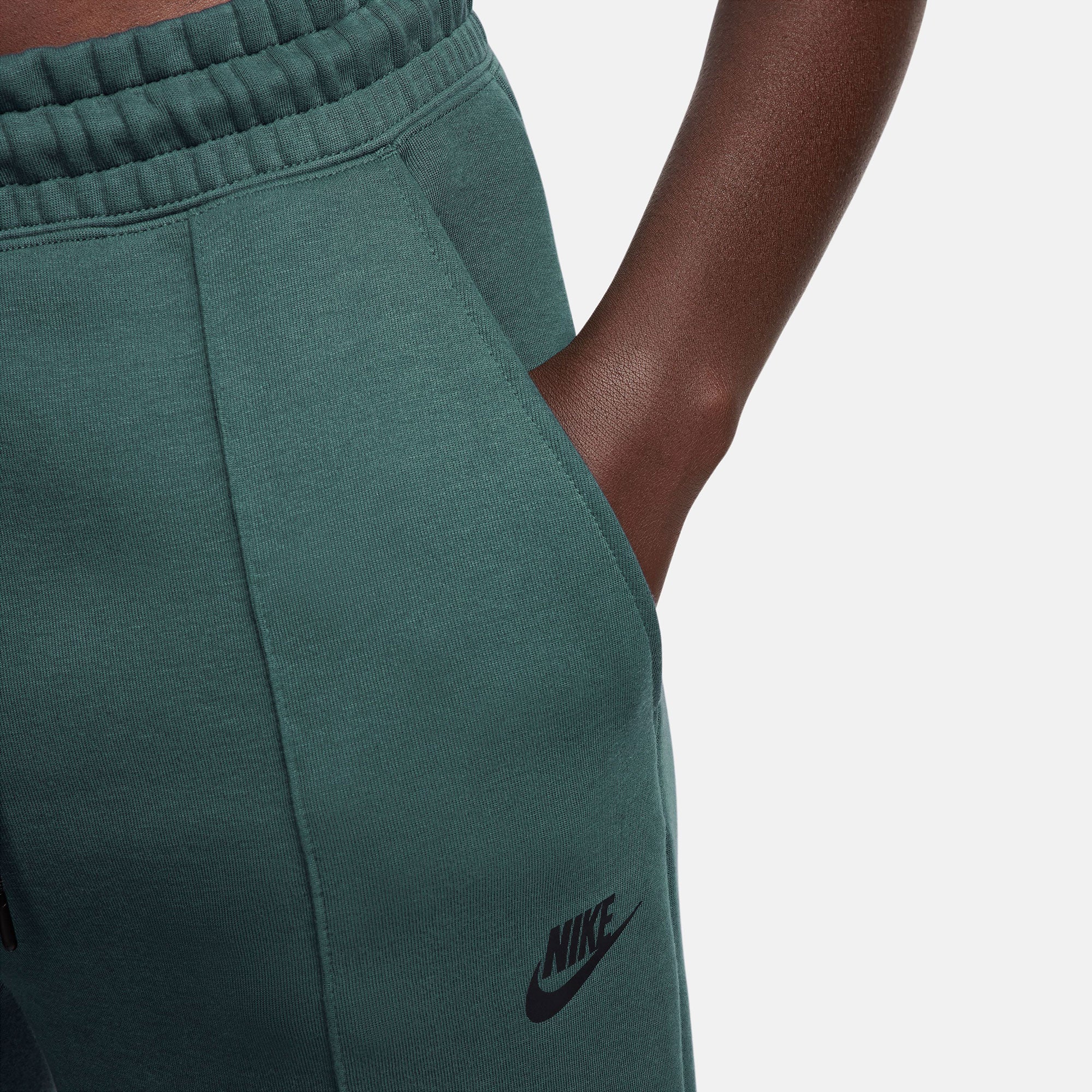Nike Tech Fleece Women's Mid-Rise Pants Green (4)