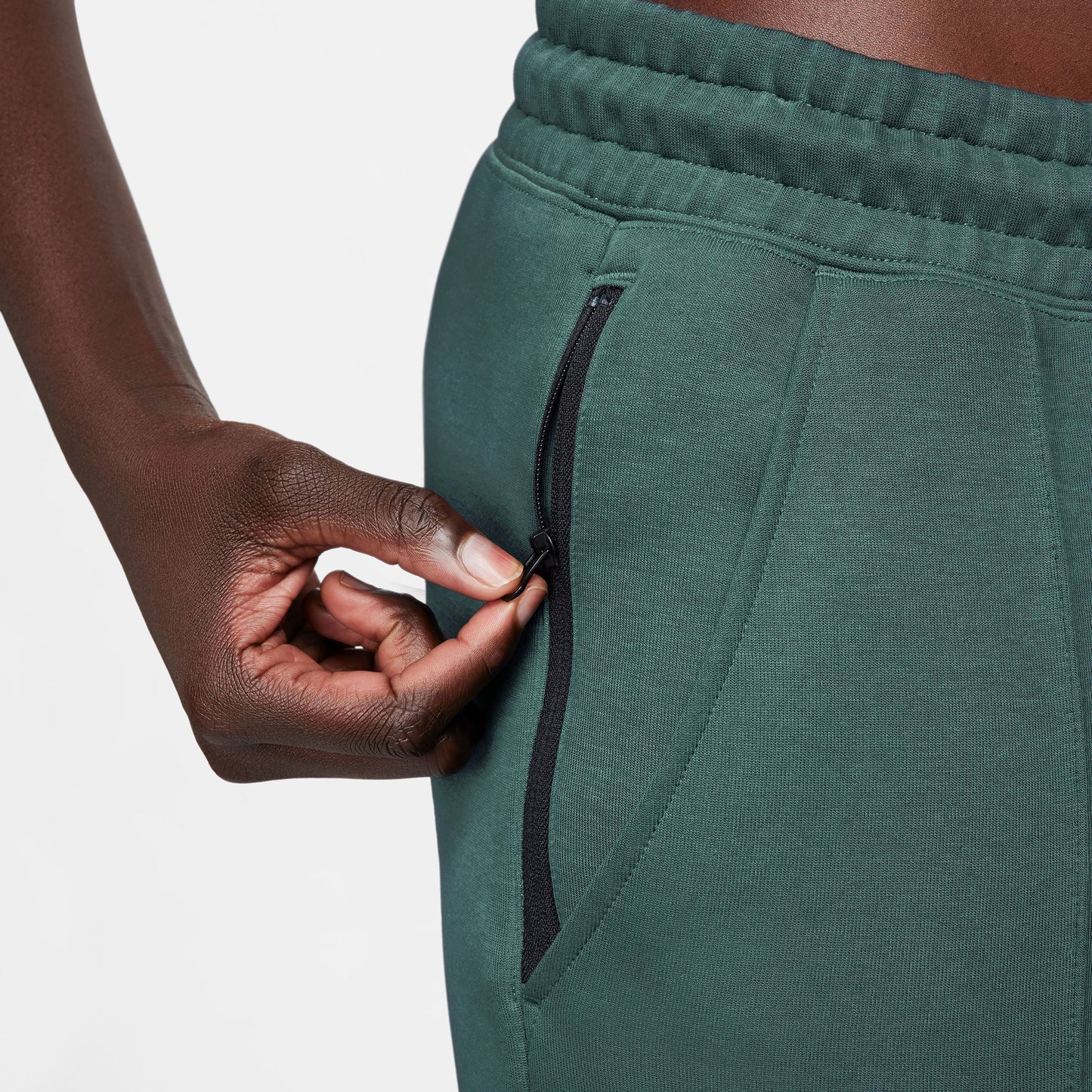 Nike Tech Fleece Women's Mid-Rise Pants Green (5)