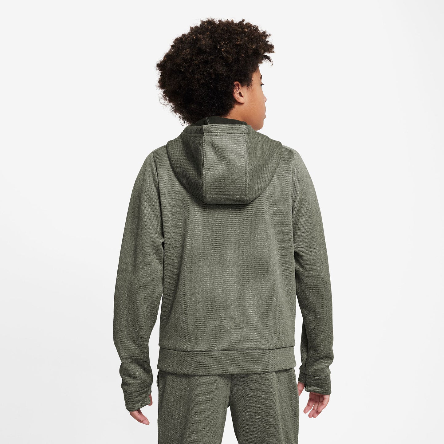 Nike Therma-FIT Kids' Full-Zip Hoodie Green (2)
