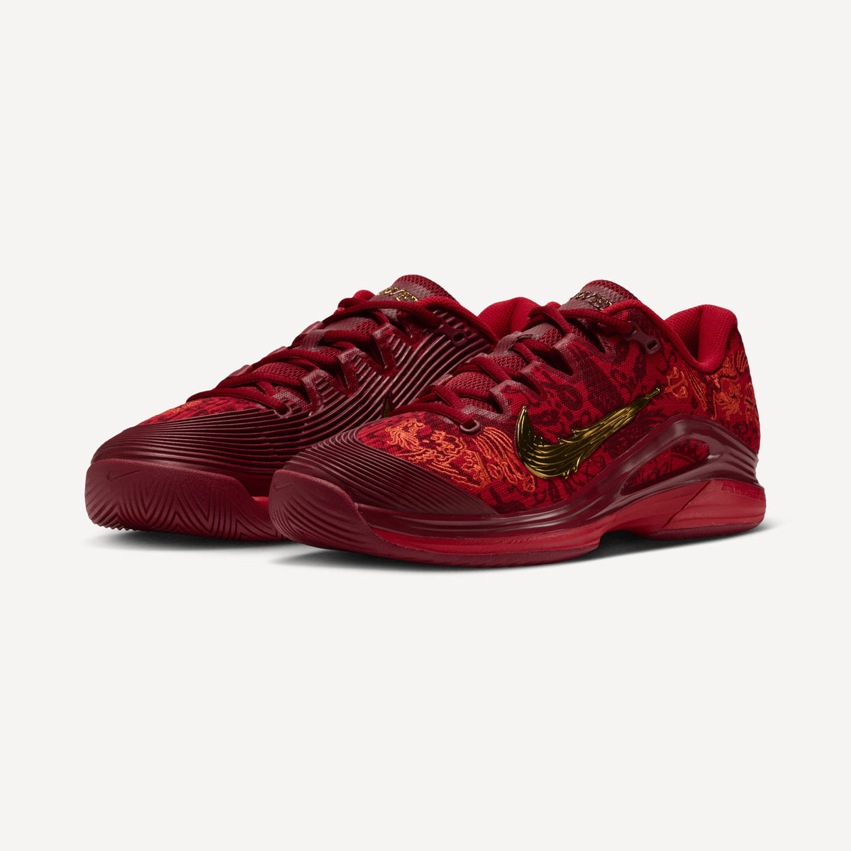 Nike Vapor 12 "Qinwen" Women's Hard Court Tennis Shoes - Red (4)