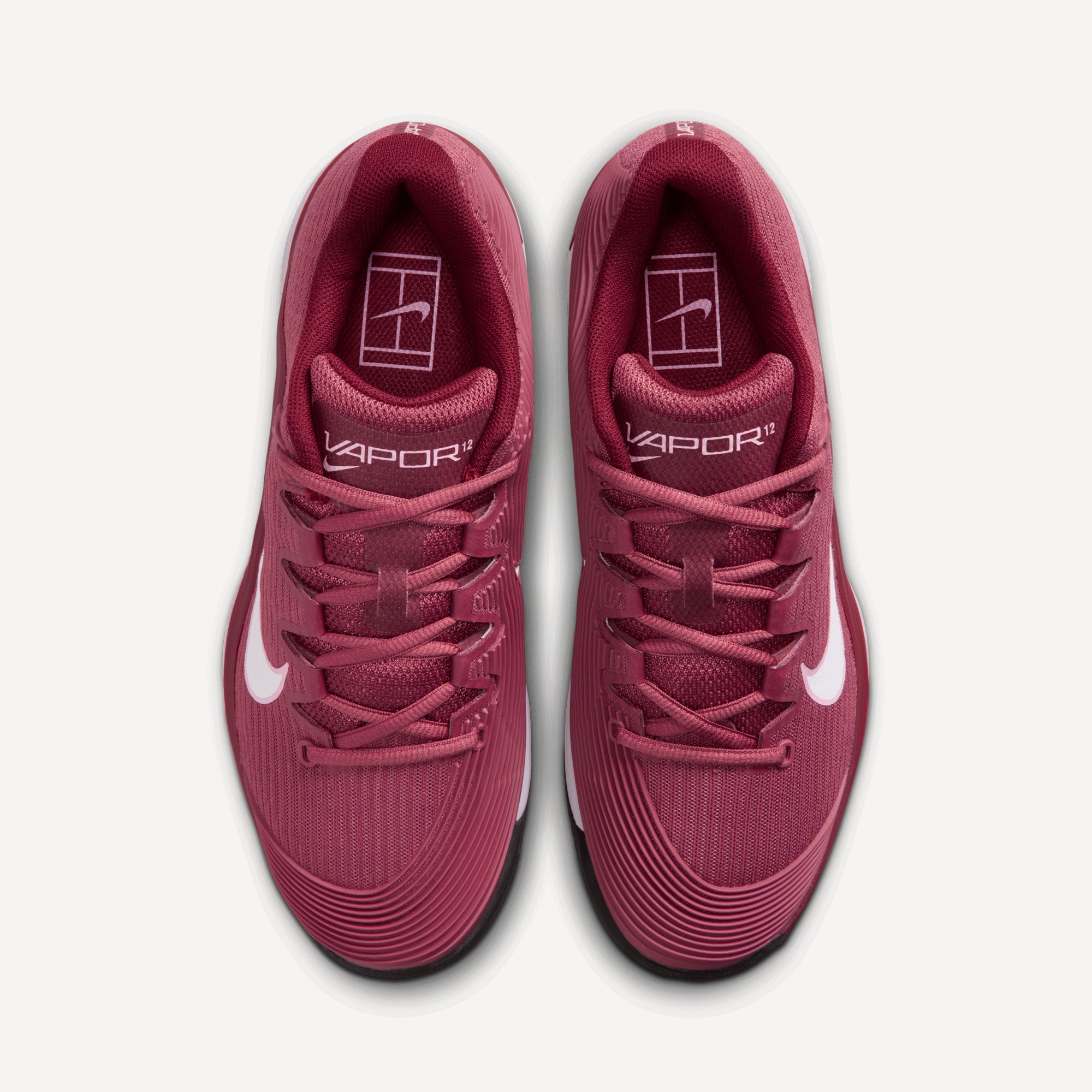 Nike Vapor 12 Women's Clay Court Tennis Shoes - Red (6)