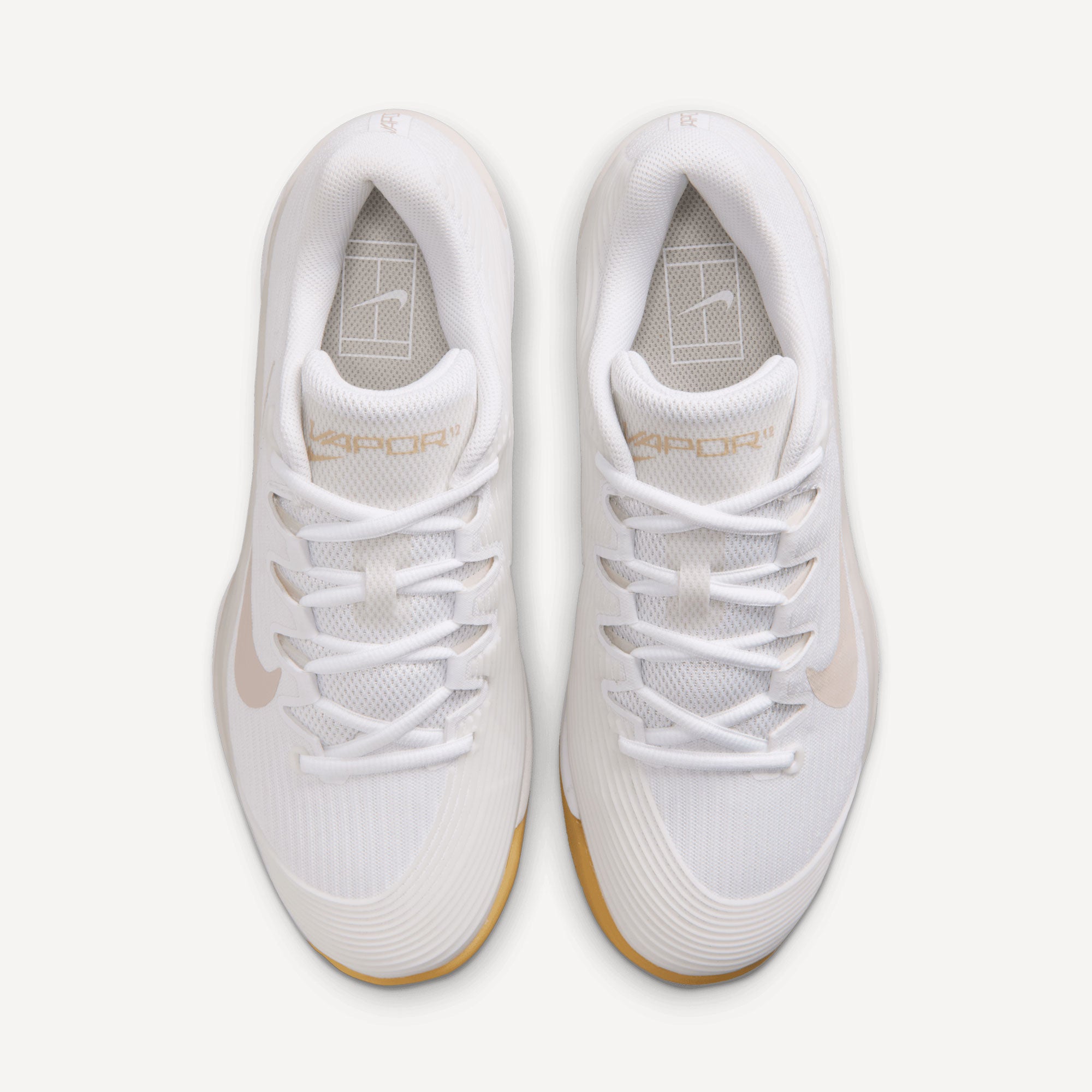 Nike Vapor 12 Women's Hard Court Tennis Shoes - White (6)