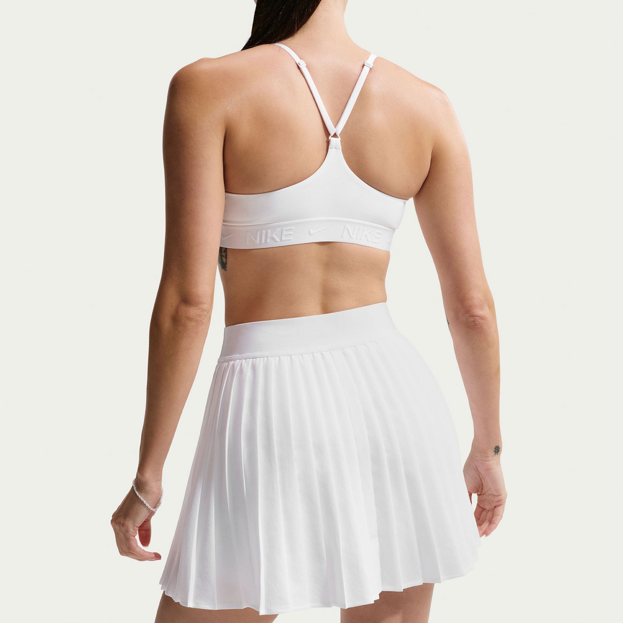 nike victory pleated tennis skirt white