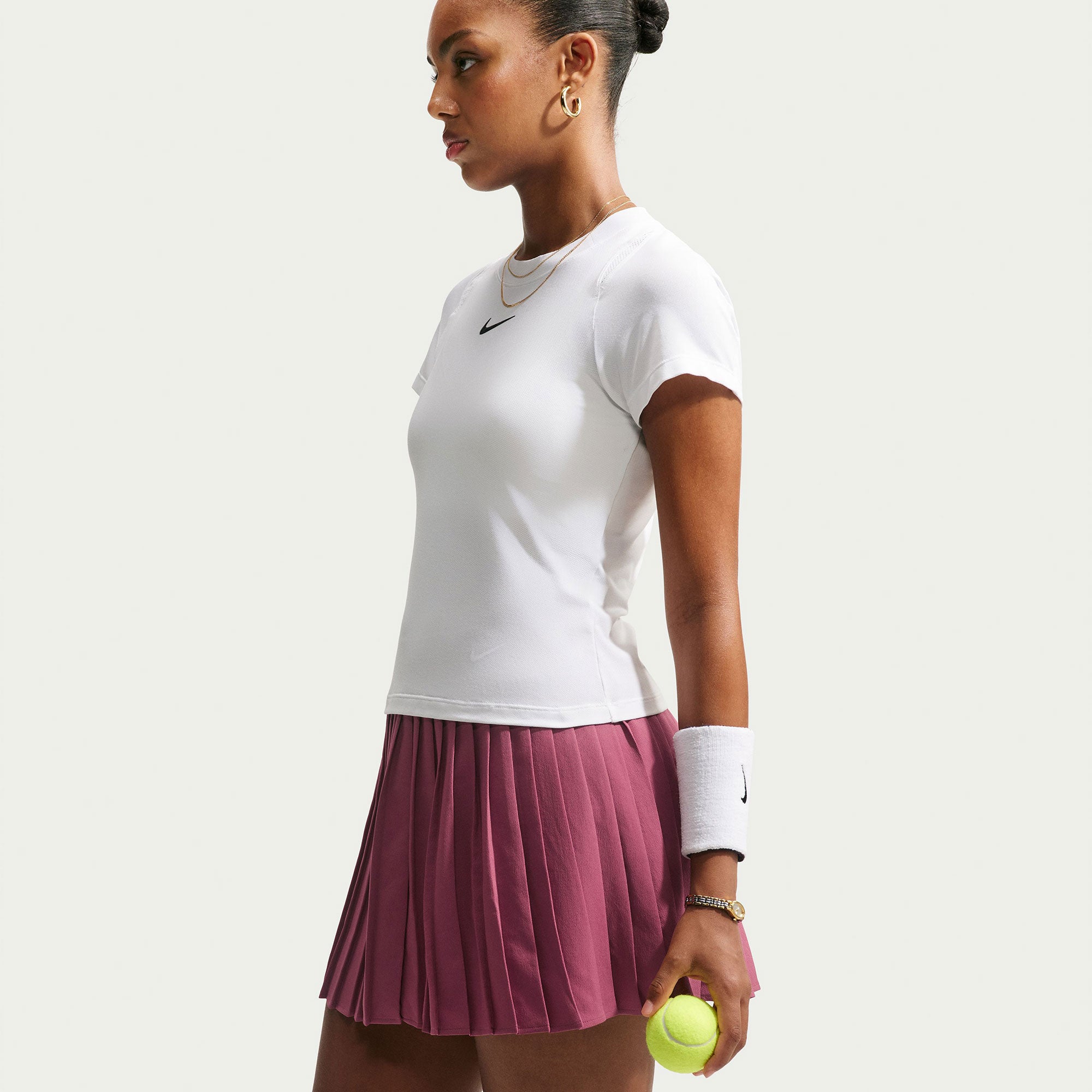 Nike Victory Women's Dri-FIT High-Waisted Pleated Tennis Skirt - Red (5)