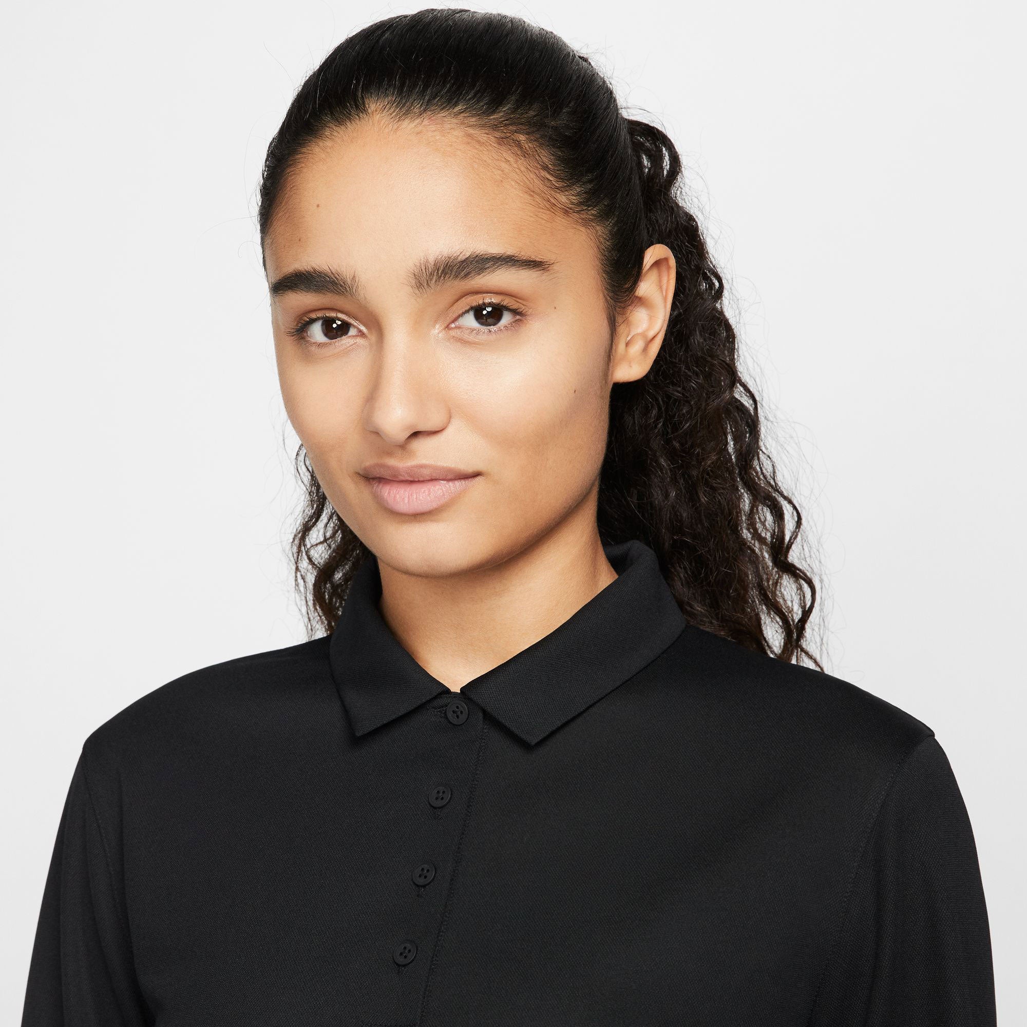 Nike Victory Women's Dri-FIT Long Sleeve Tennis Polo - Black (3)