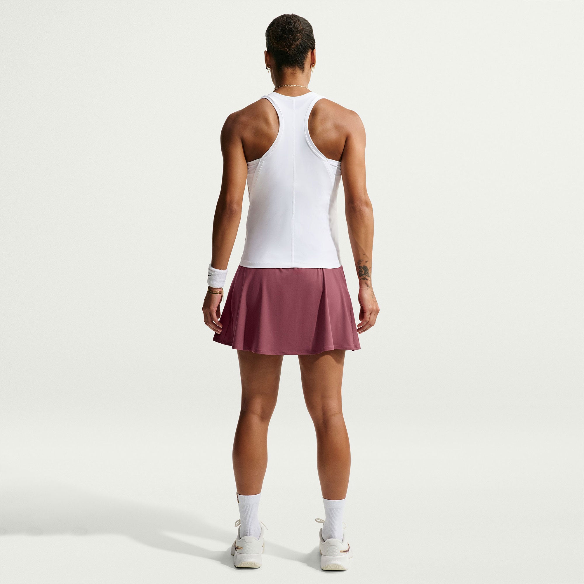 Nike Victory Women's Dri-FIT Mid-Rise Flouncy Tennis Skirt - Red (2)